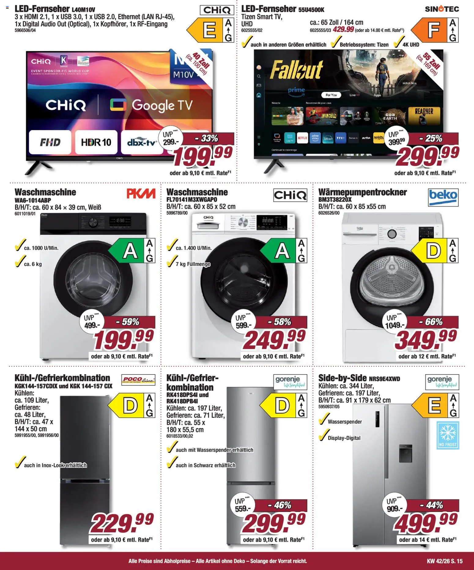 Poco Prospekt – gültig ab 11.10.2026 | Seite: 15 | Produkte: USB, Waschmaschine, TV, Audio
