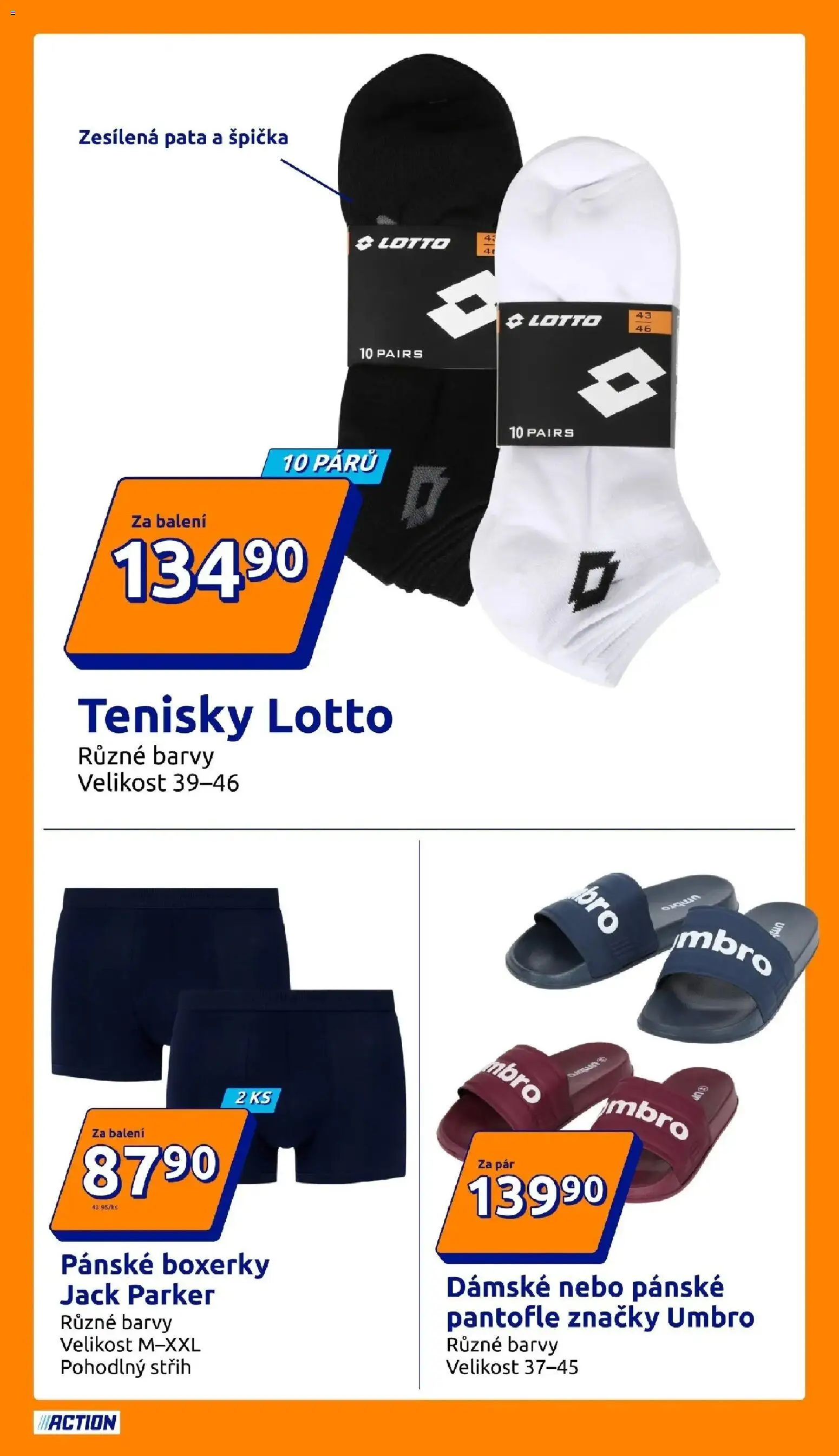 Action aktuální leták od 15.07.2026 | Strana: 5 | Produkty: Boxerky, Tenisky, Pantofle, Pánské boxerky
