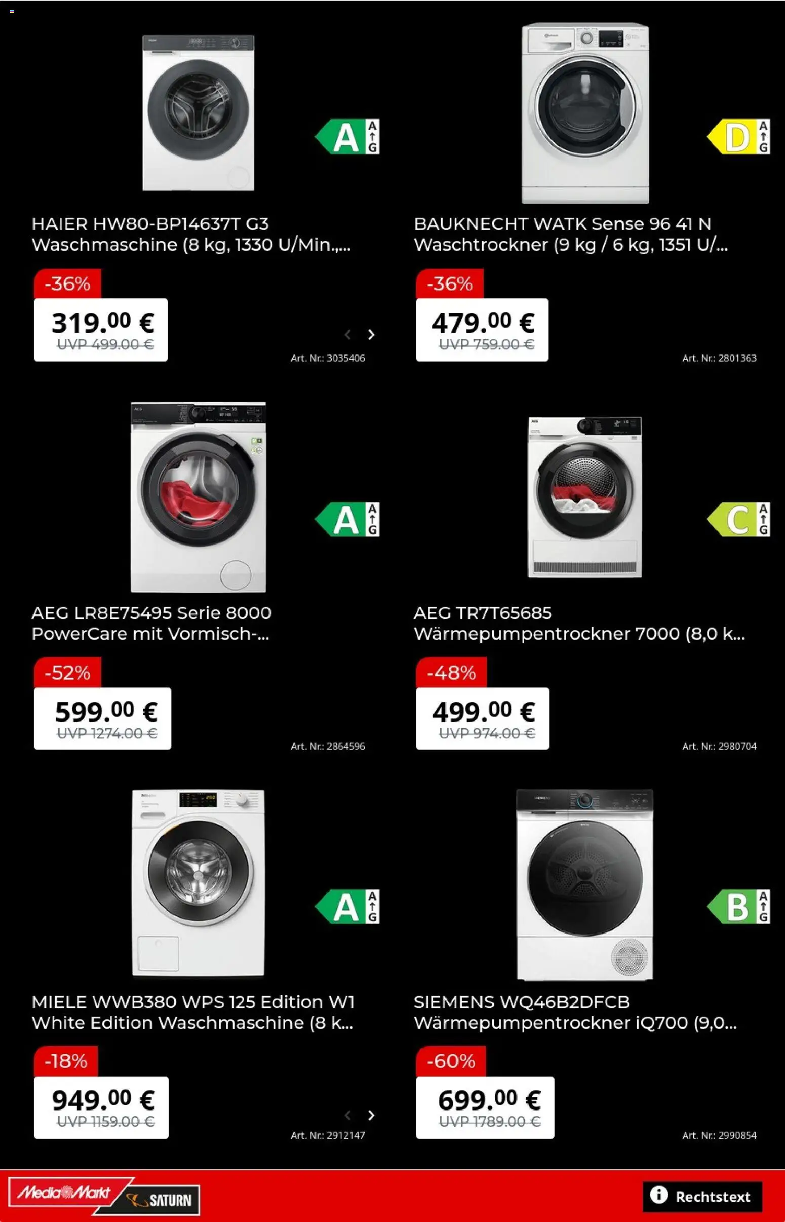 Media Markt Prospekt – gültig ab 20.07.2026 | Seite: 19 | Produkte: Miele, Siemens, AEG, Waschtrockner
