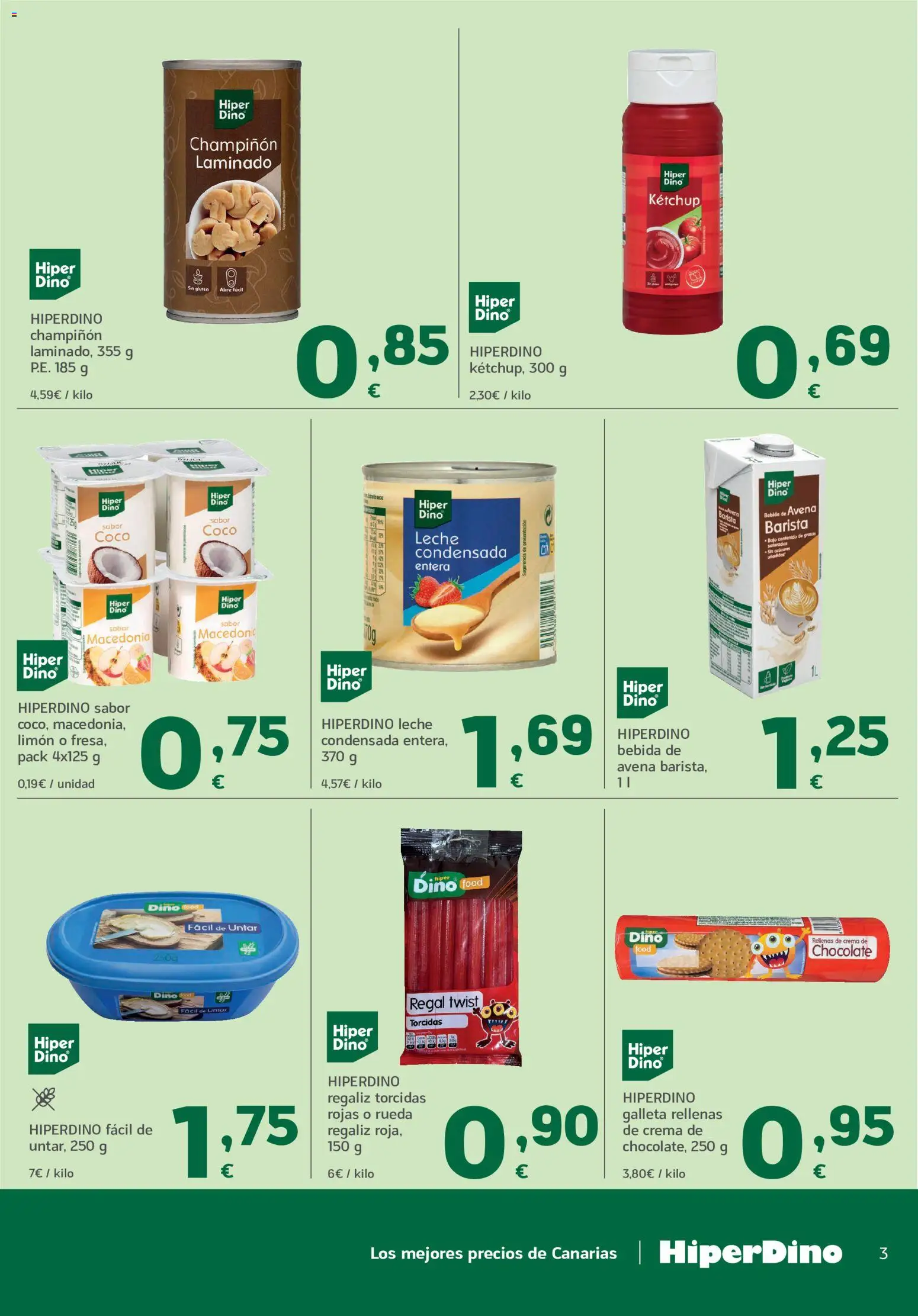 HiperDino Nuestra marca, tu mejor apuesta │ válido desde el 09/09/2026 | Página: 3 | Productos: Kétchup, Chocolate, Crema, Bebida de avena