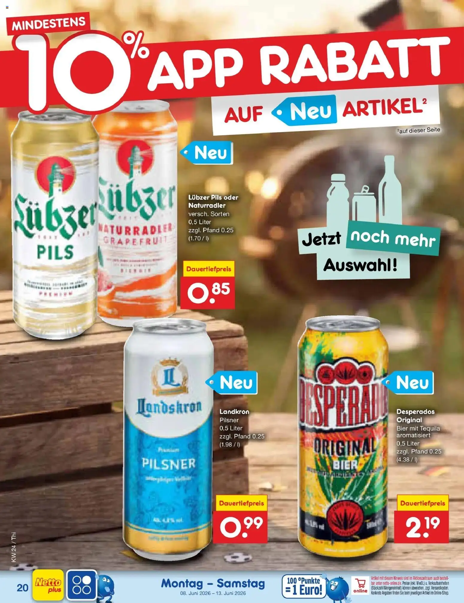 Netto Marken-Discount Prospekt Thiendorf – gültig ab 08.06.2026 | Seite: 32 | Produkte: Bier, Pils, Grapefruit, Lubzer
