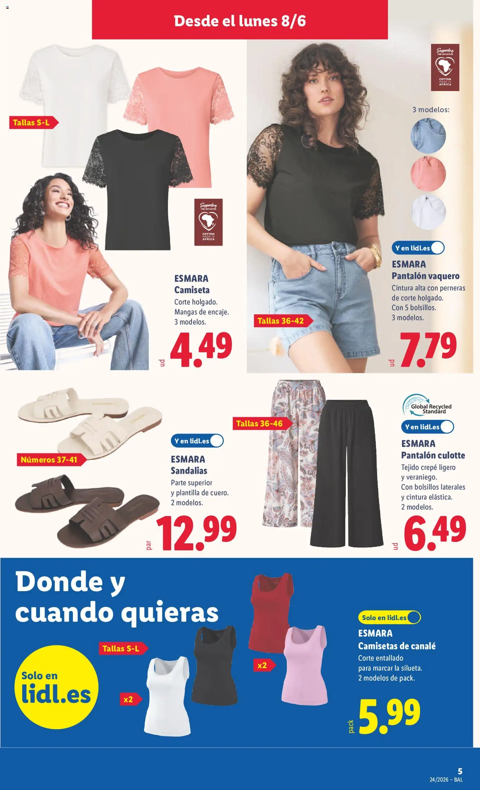 Lidl folleto de bazar Baleares │ válido desde el 08.06.2026 | Página: 5 | Productos: Sandalias