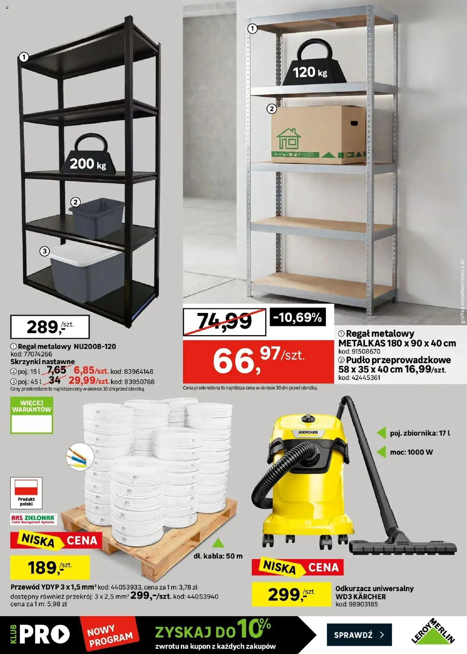 Leroy Merlin gazetka od (15.07.2026 - 11.08.2026) | Strona: 25 | Produkty: Regał metalowy, Odkurzacz, Regał