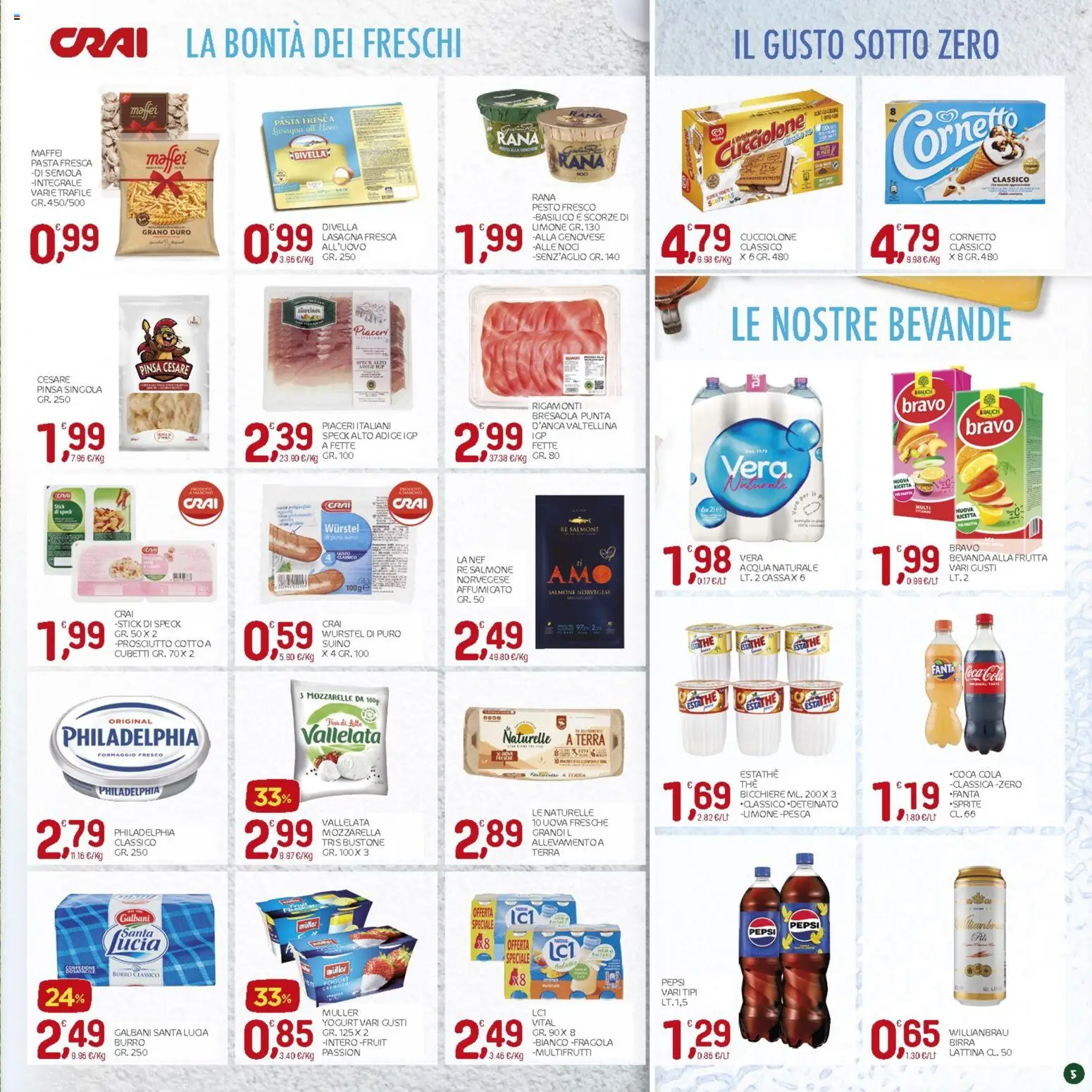 Volantino CRAI del 06/08/2026 | Pagina: 5 | Prodotti: Speck, Frutta, Wurstel, Basilico