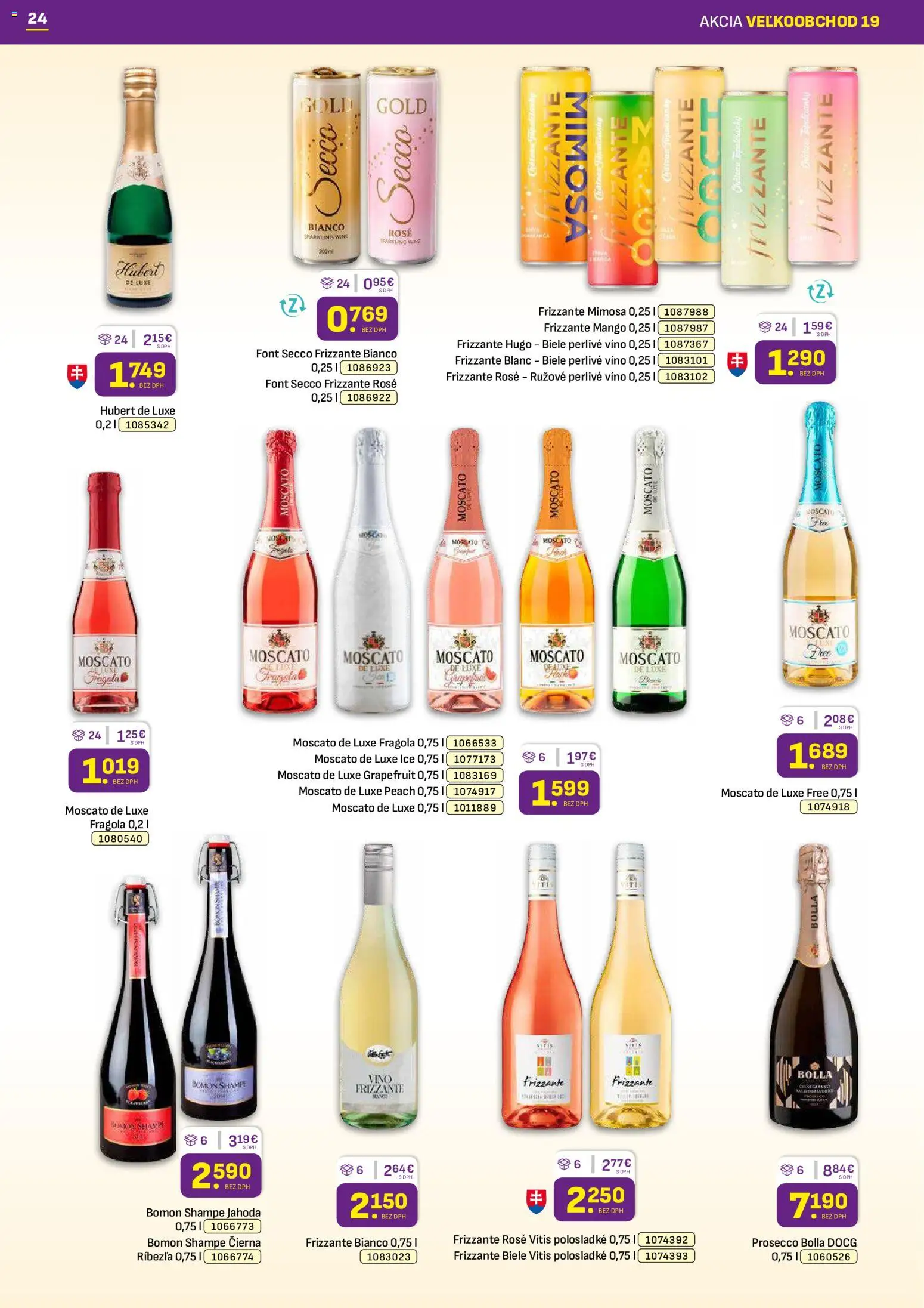 Nové Libex akcie – leták je platný od 21.09.2026 | Strana: 24 | Produkty: Víno, Secco Bianco, Mango, Perlivé víno