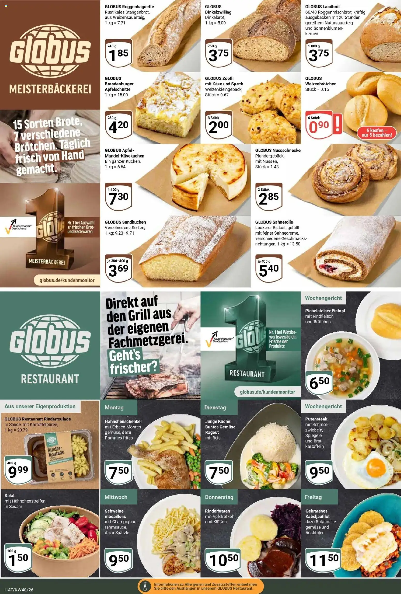 Globus Prospekt Hattersheim (ab 28.09.2026) » Angebote online | Seite: 10 | Produkte: Grill, Käse, Kartoffeln, Salat