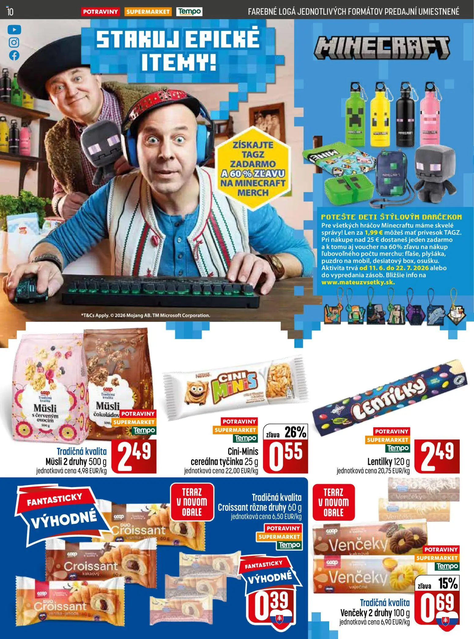 Nové COOP Jednota akcie – leták je platný od 25.06.2026 | Strana: 10 | Produkty: Croissant, Puzdro