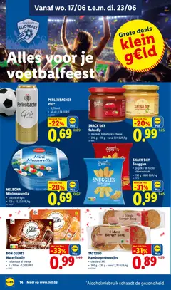 Lidl Folder week 25 - Voorbeeld van een folder van Lidl, geldig van 15.06.2026 | Pagina: 14 | Producten: Chips, Dip, Mozzarella