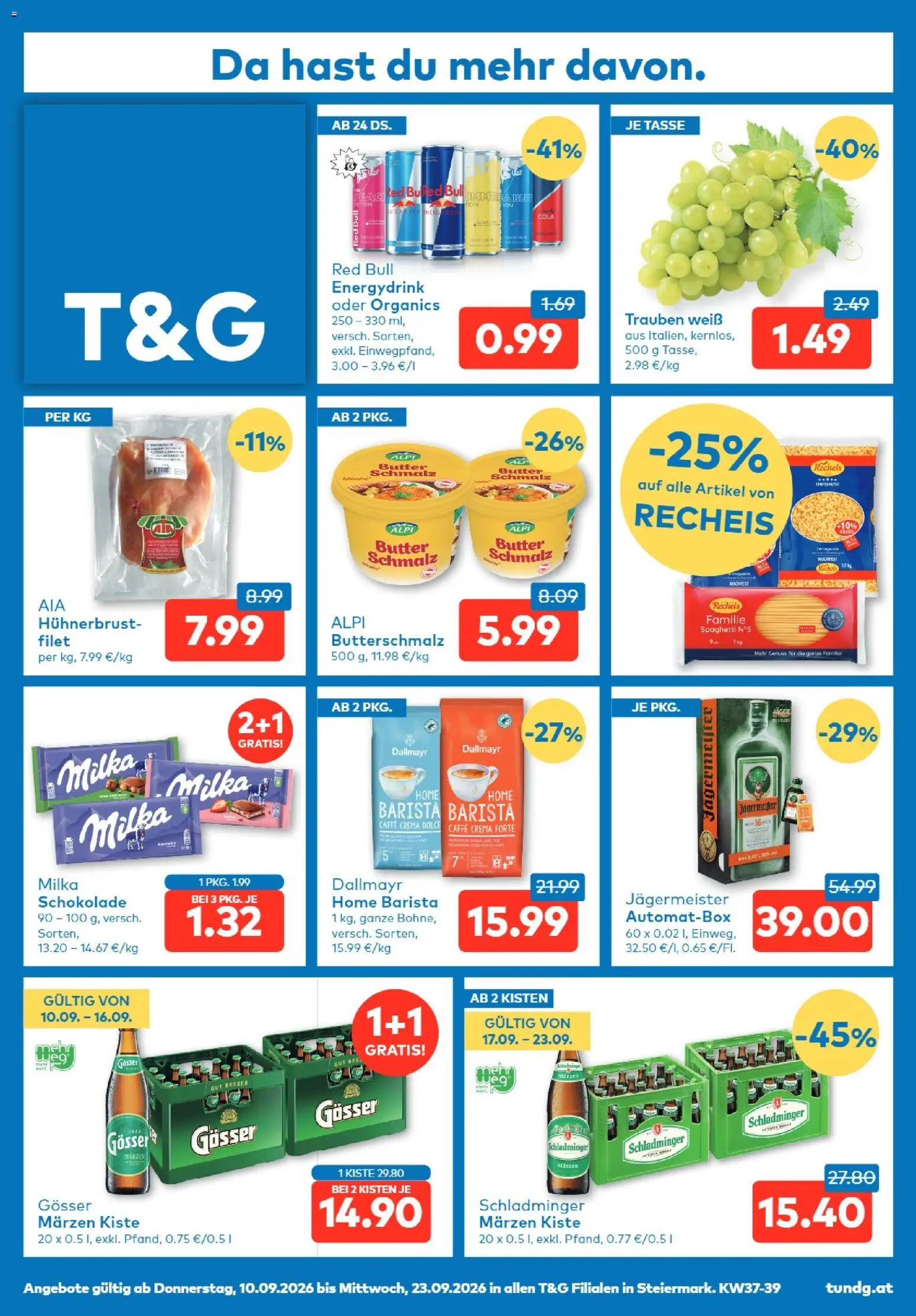 Tg Donnerstag, 10. September Top Angebote