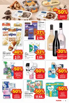 ALPRO, Biljni napitak badem, badem bez šećera, nepriženi badem ili zob - Pregled kataloga iz trgovine Plodine, vrijedi od 23.09.2026 | Stranica: 5 | Proizvodi: Biljni napitak, Sladoled, Badem, Pampers