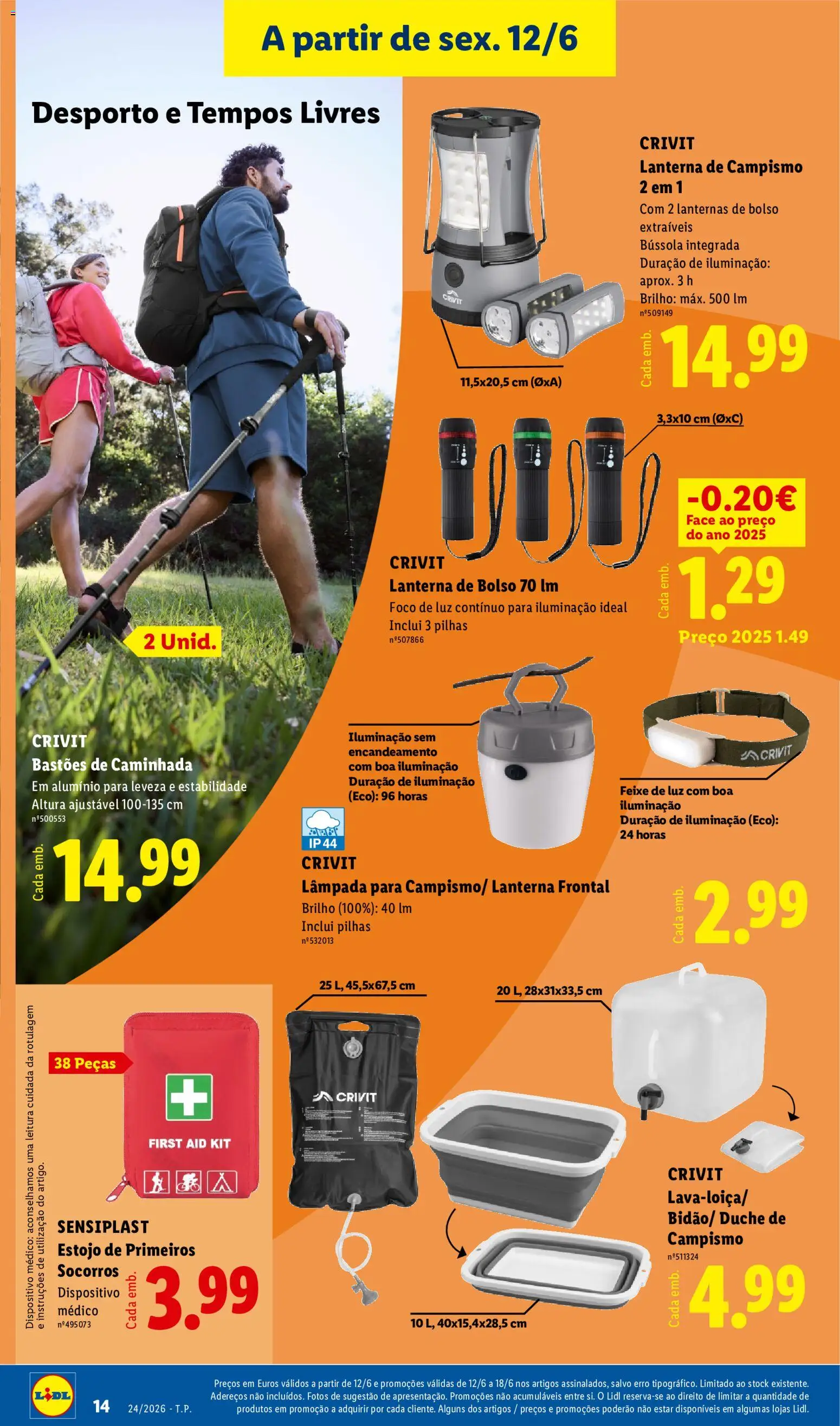 Lidl Novidades │ válido de 08.06.2026 | Página: 14 | Produtos: Pilhas, Lanterna
