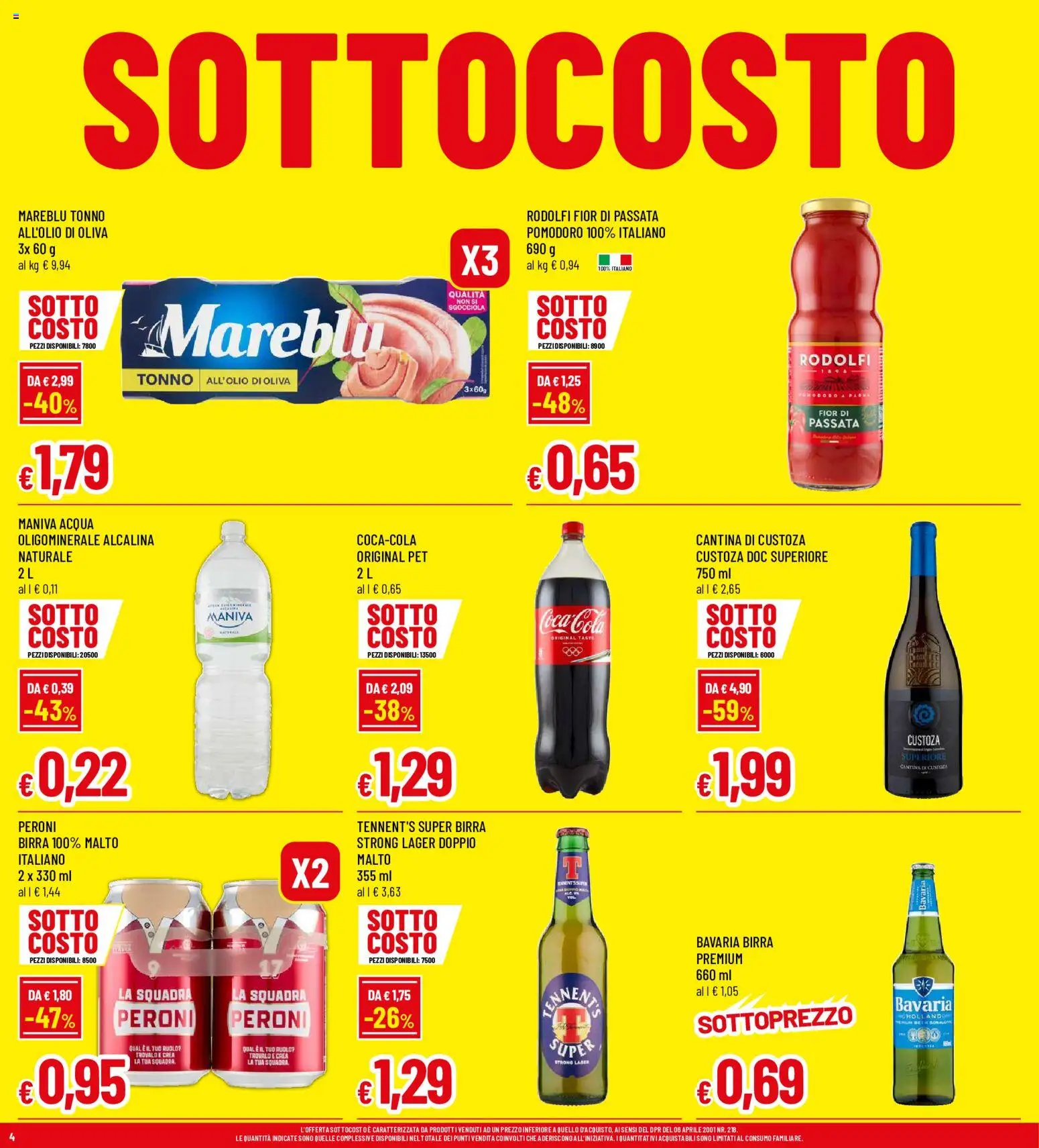 Volantino Galassia del 29/10/2026 | Pagina: 4 | Prodotti: Tennent's, Birra, Tonno, Coca Cola