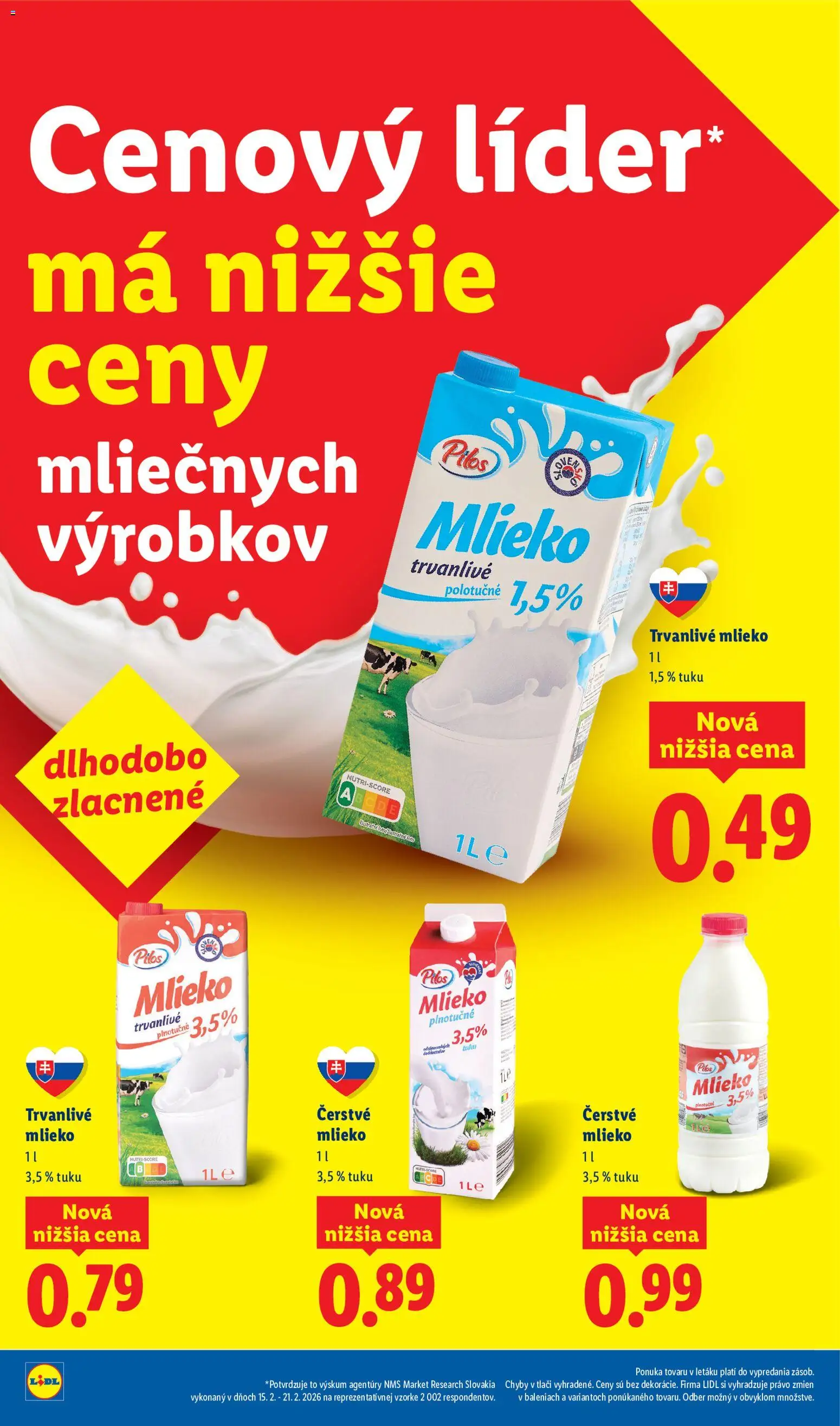 Nové Lidl akcie – leták je platný od 03.07.2026 | Strana: 4 | Produkty: Mlieko, Trvanlivé mlieko