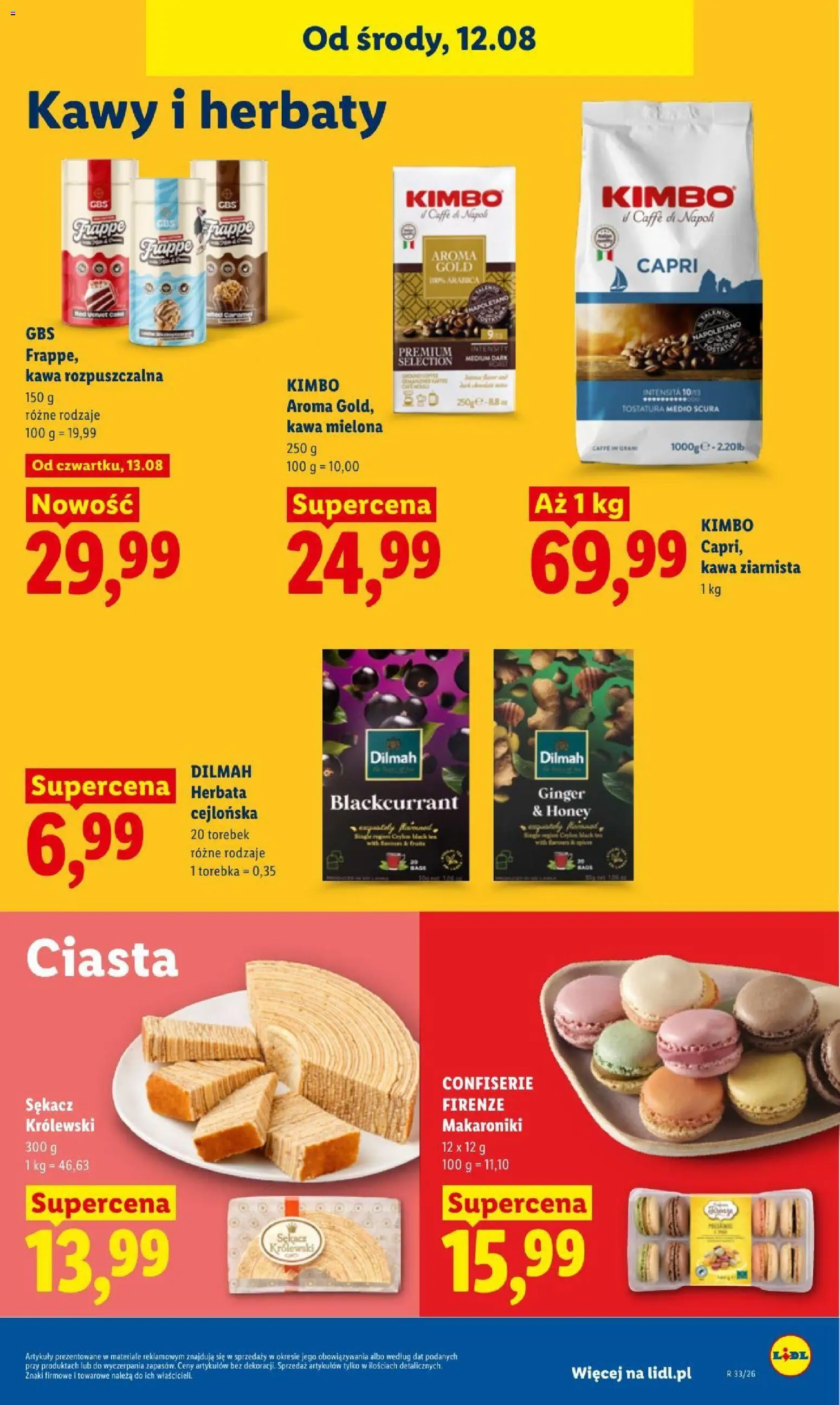 Lidl gazetka od 12.08.2026 | Strona: 75 | Produkty: Gbs, Makaroniki, Kawa, Herbata