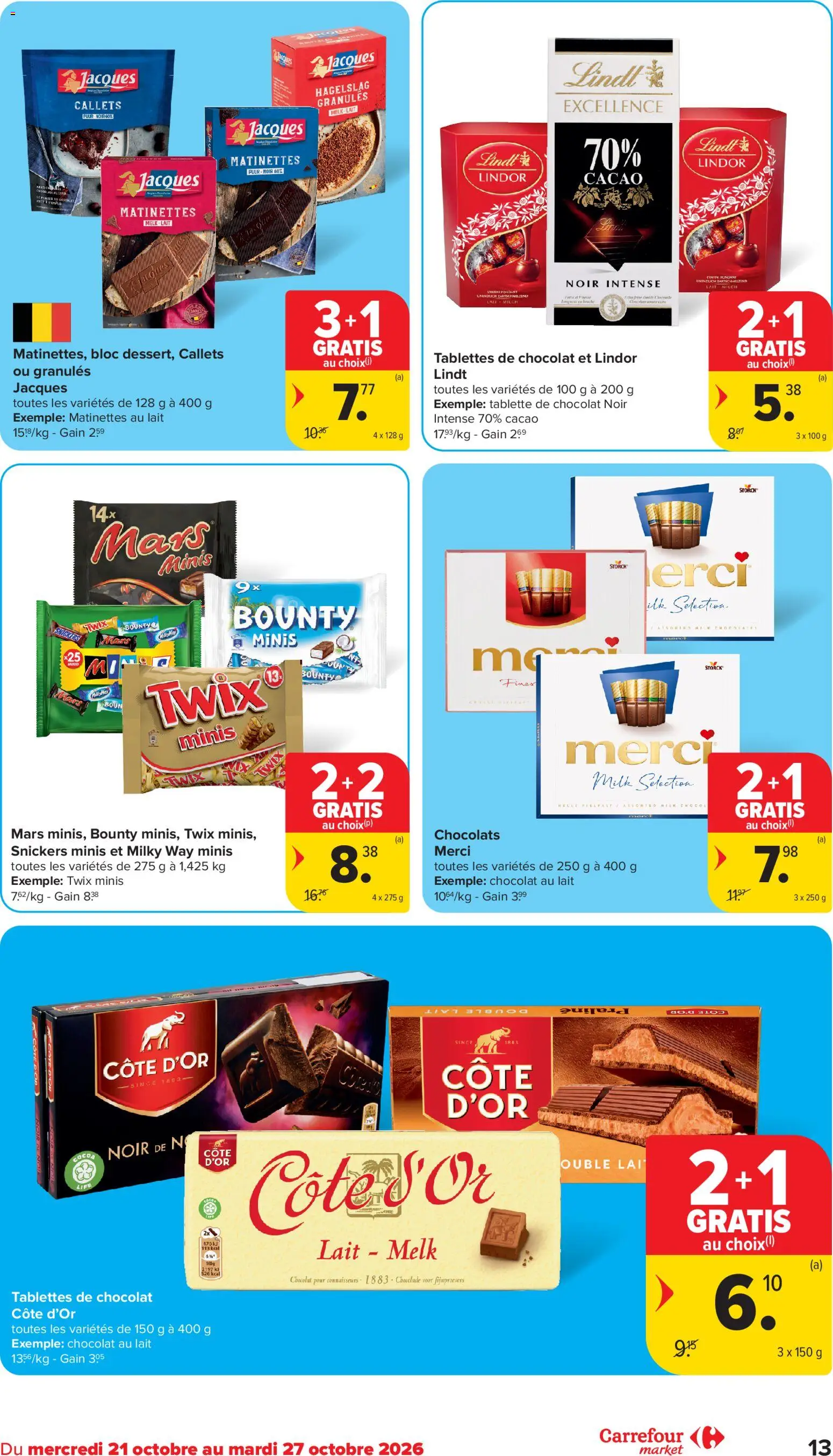 {H1} | Pagina: 13 | Producten: Cacao, Twix, Lindt, Lindor