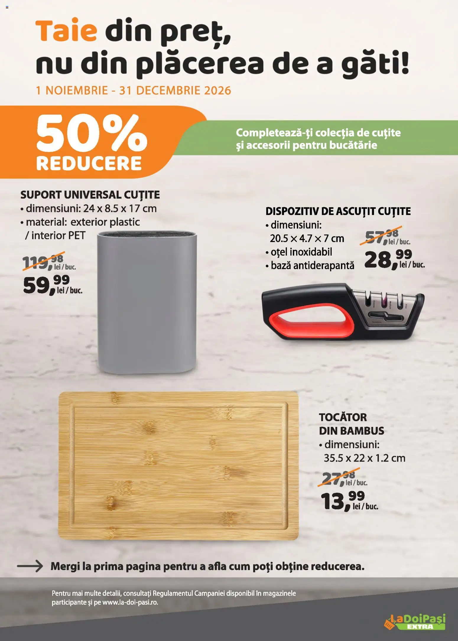 Noul catalog LaDoiPași – valabil de la 01.11.2026 | Pagină: 16 | Produse: Bucătărie, Tocător, Suport