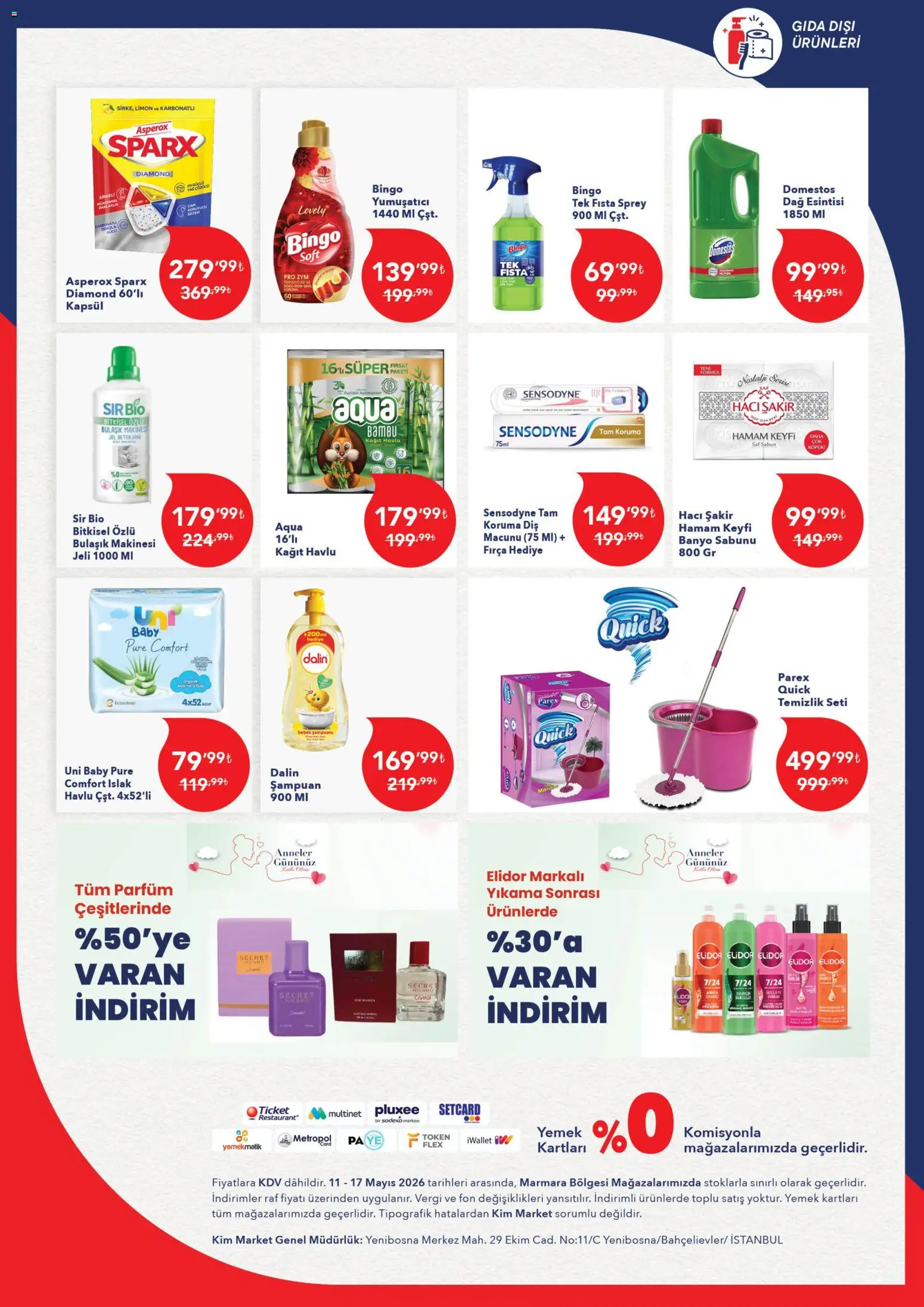Kim Market Katalog - 11.05.2026 tarihinden itibaren geçerlidir | Sayfa: 5 | Ürünler: Raf, Fırça, Parfüm, Kağıt havlu