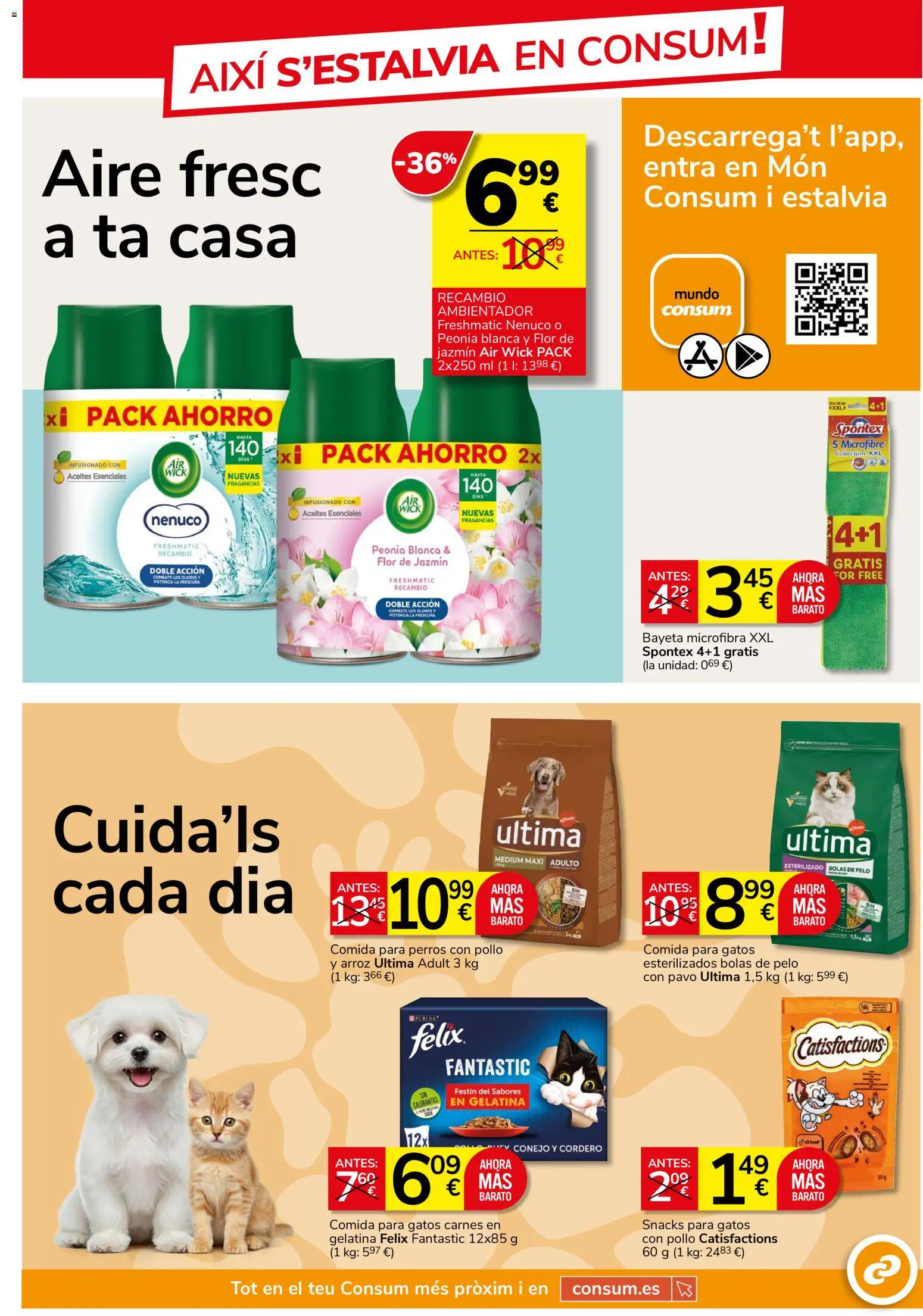 Consum folleto │ válido desde el 27/08/2026 | Página: 23 | Productos: Gelatina, Snacks, Comida para perros, Cordero