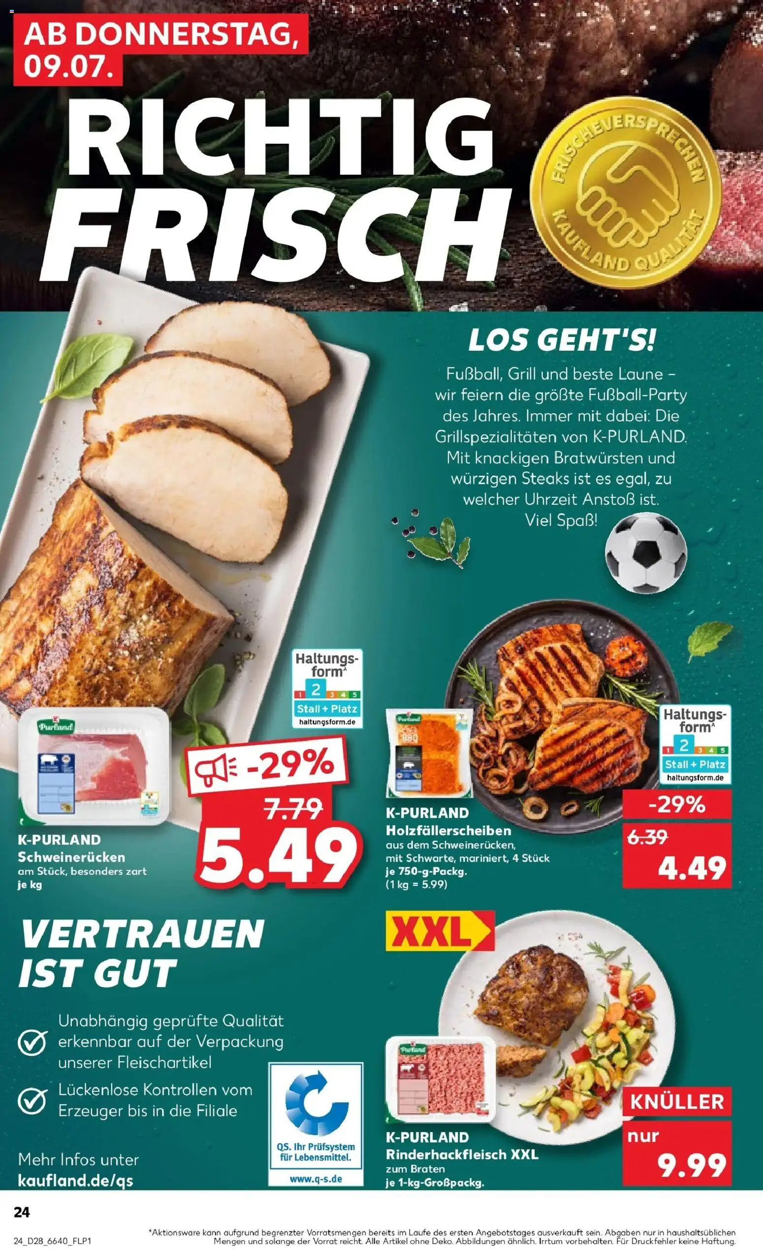 Kaufland Prospekt Waldkraiburg – gültig ab 09.07.2026 | Seite: 24 | Produkte: Grill, Schweinerucken