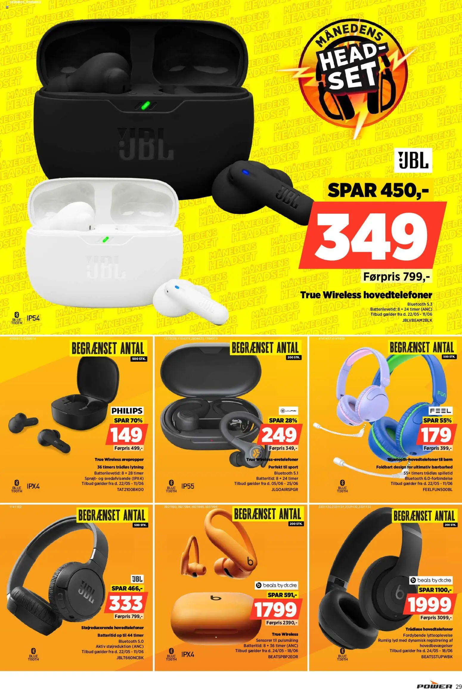 Power tilbudsavis – gyldig fra 05.06.2026 | Side: 29 | Produkter: Lyd, Hovedtelefoner