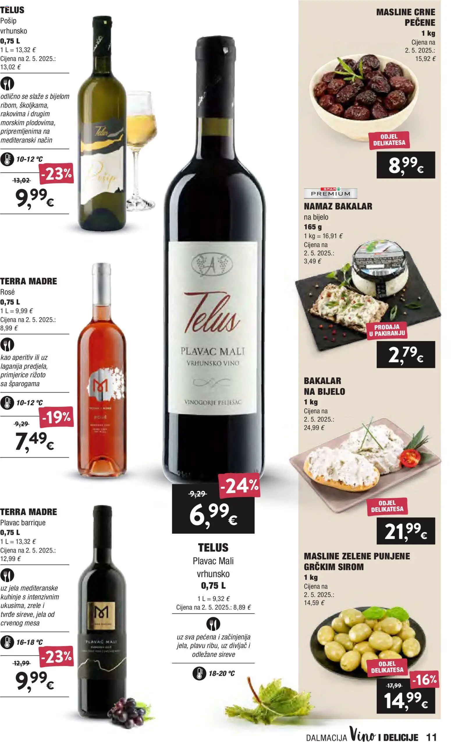 Interspar katalog | vrijedi od 16.09.2026 | Stranica: 11 | Proizvodi: Aperitiv, Masline, Vino, Bakalar