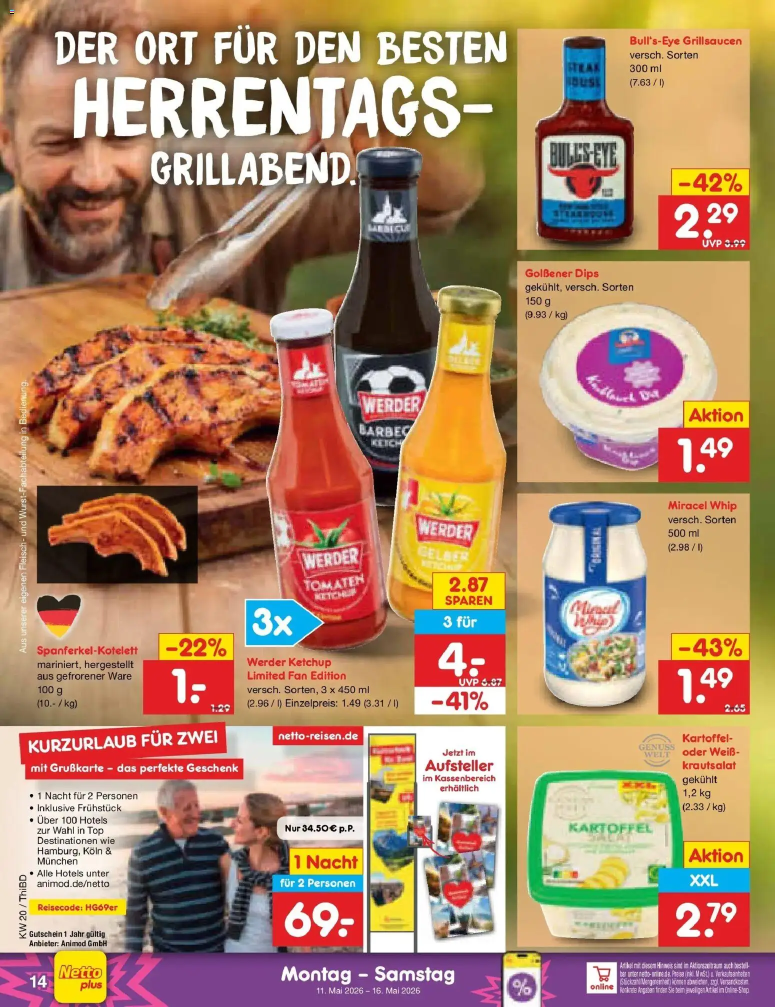 Netto Marken-Discount Prospekt Thiendorf	 – gültig ab 10.05.2026 | Seite: 15 | Produkte: Miracel whip, Steak, Ketchup, Fleisch