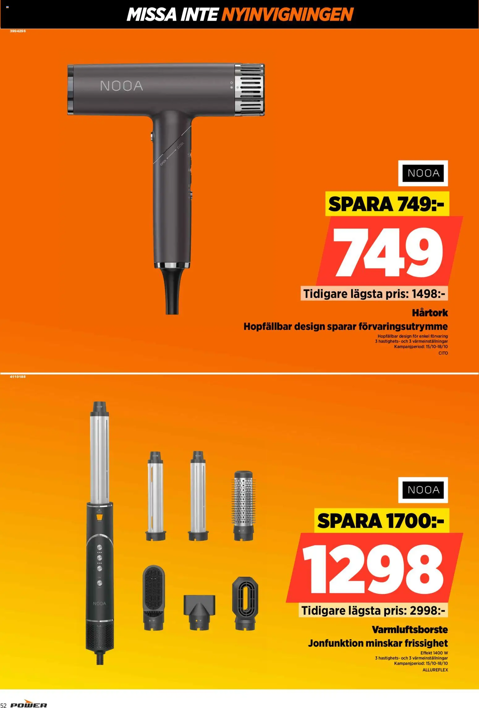 Power reklamblad aktuell från 15/10/2026 | Sida: 52 | Produkter: Hårtork