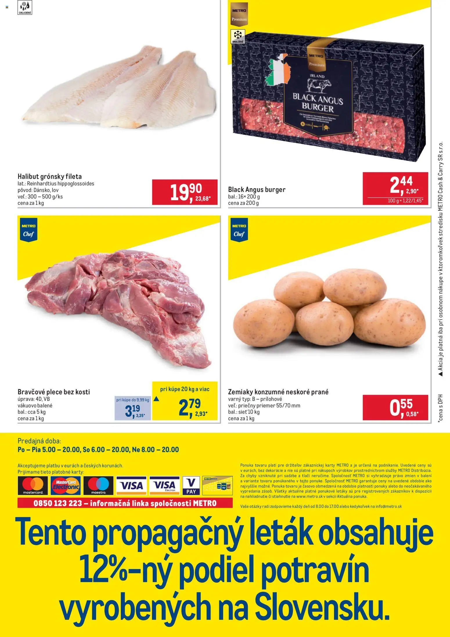 Nové Metro akcie – leták je platný od 03.06.2026 | Strana: 6 | Produkty: Bravčové plece, Zemiaky