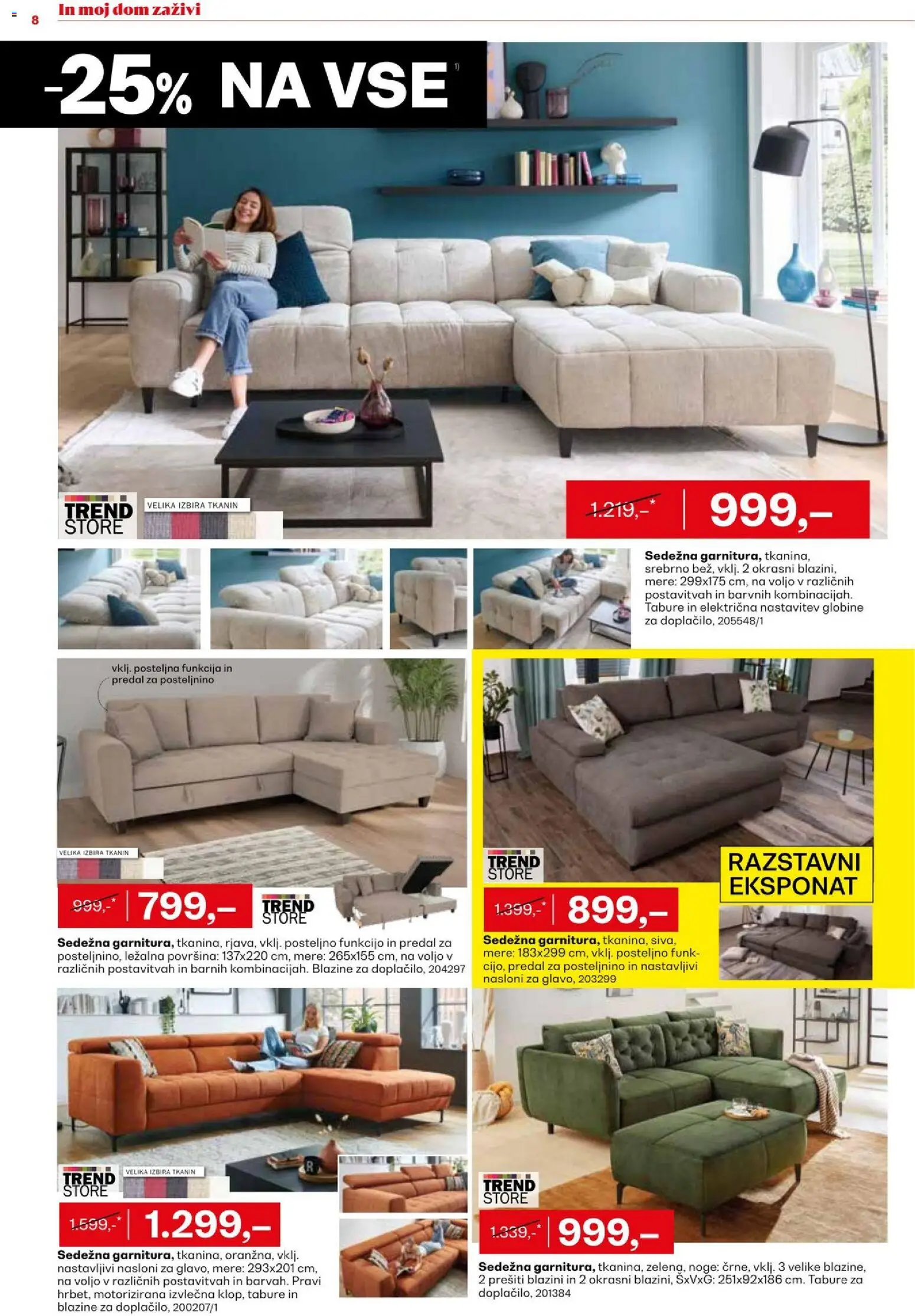 Novi Rutar katalog ponudbe – veljaven od 05.08.2026 | Stran: 8 | Izdelki: Tabure