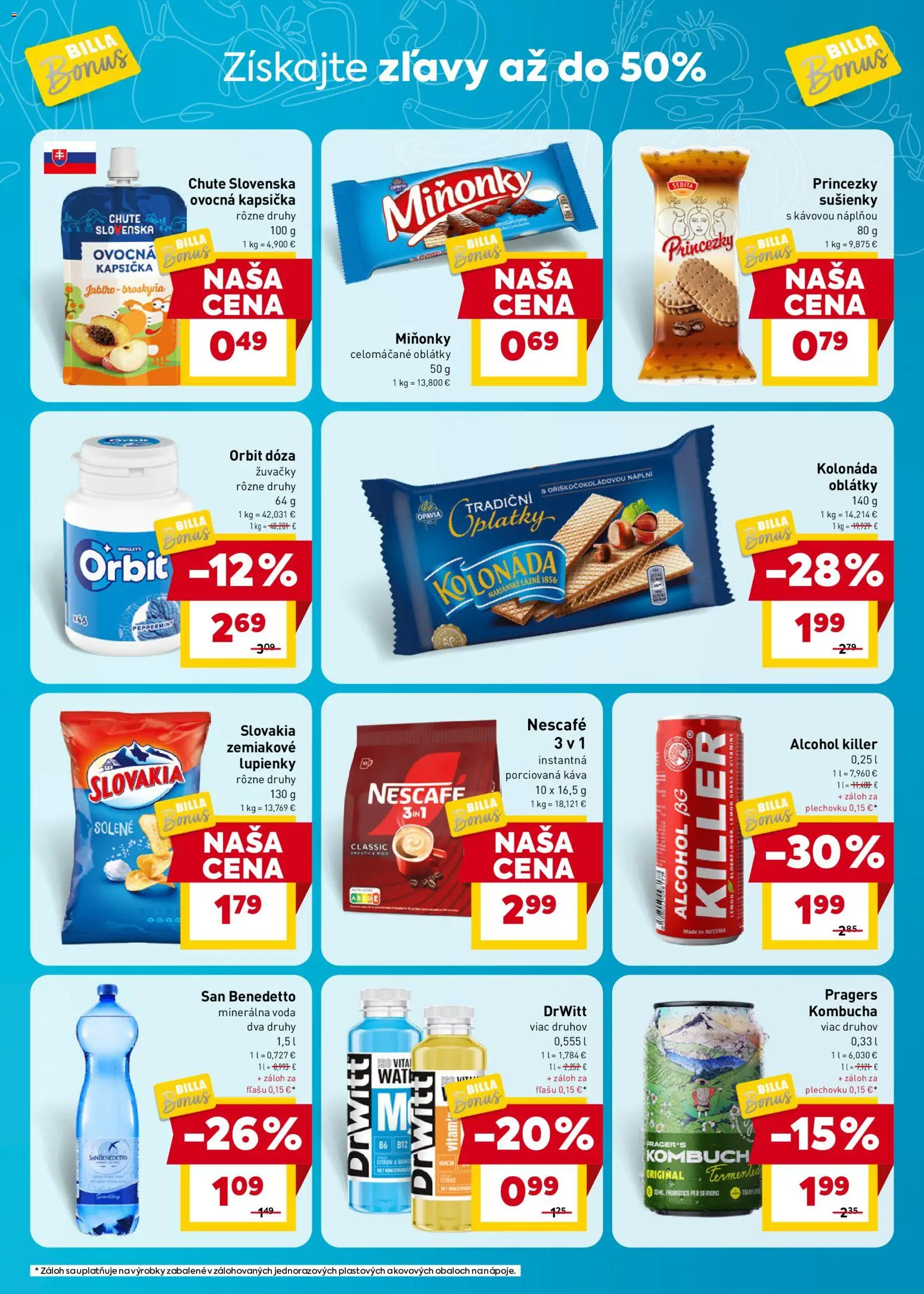 Nové Billa akcie – leták je platný od 03.06.2026 | Strana: 5 | Produkty: Káva, Voda, Minerálna voda
