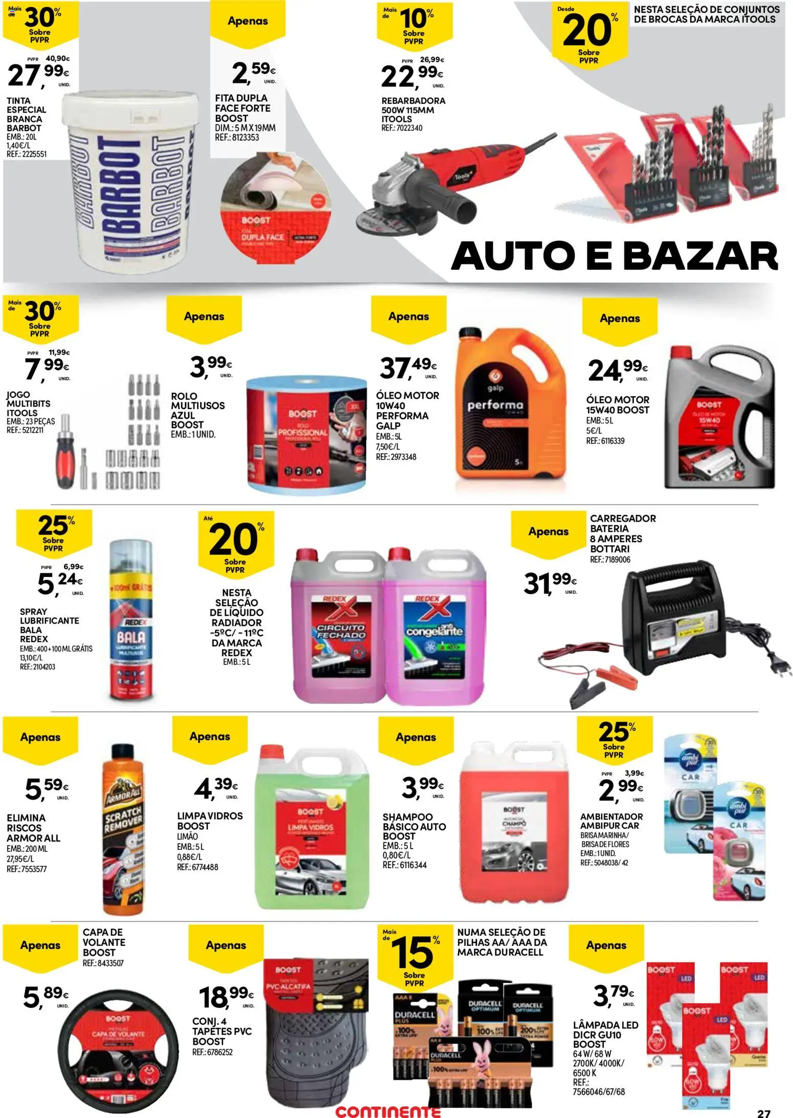 Continente Açores  │ válido de 16.04.2026 | Página: 27 | Produtos: Shampoo, Limpa vidros, Radiador, Óleo