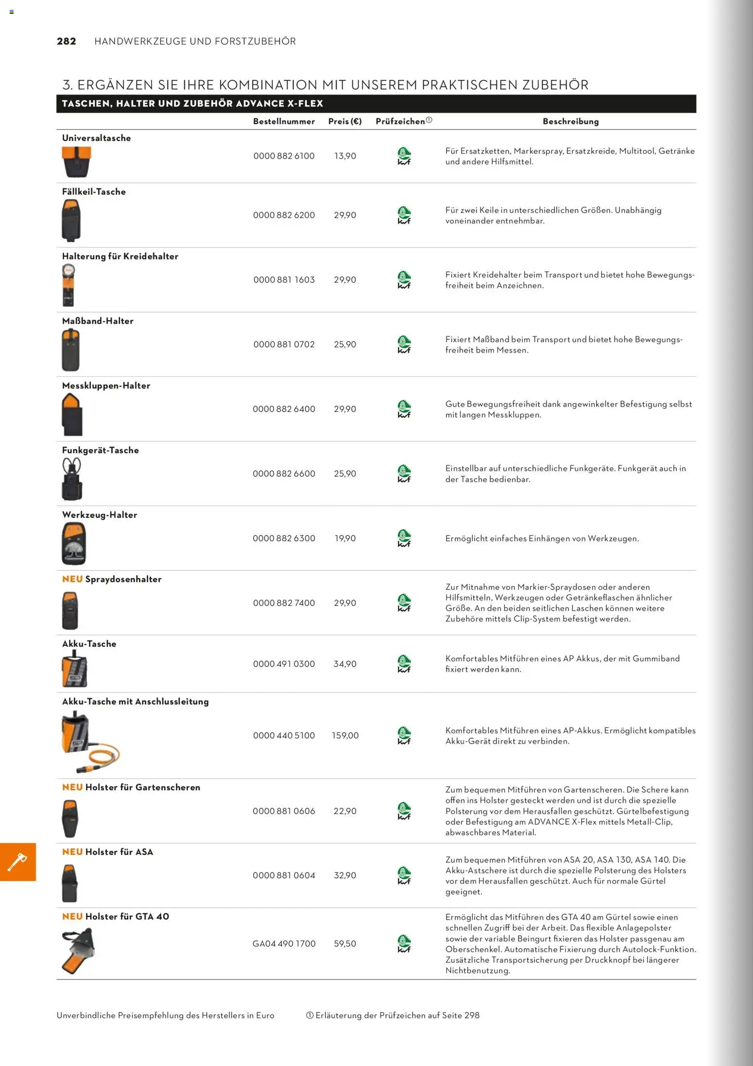 STIHL Katalog – gültig ab 01.01.2026 | Seite: 282 | Produkte: Tasche, Gürtel