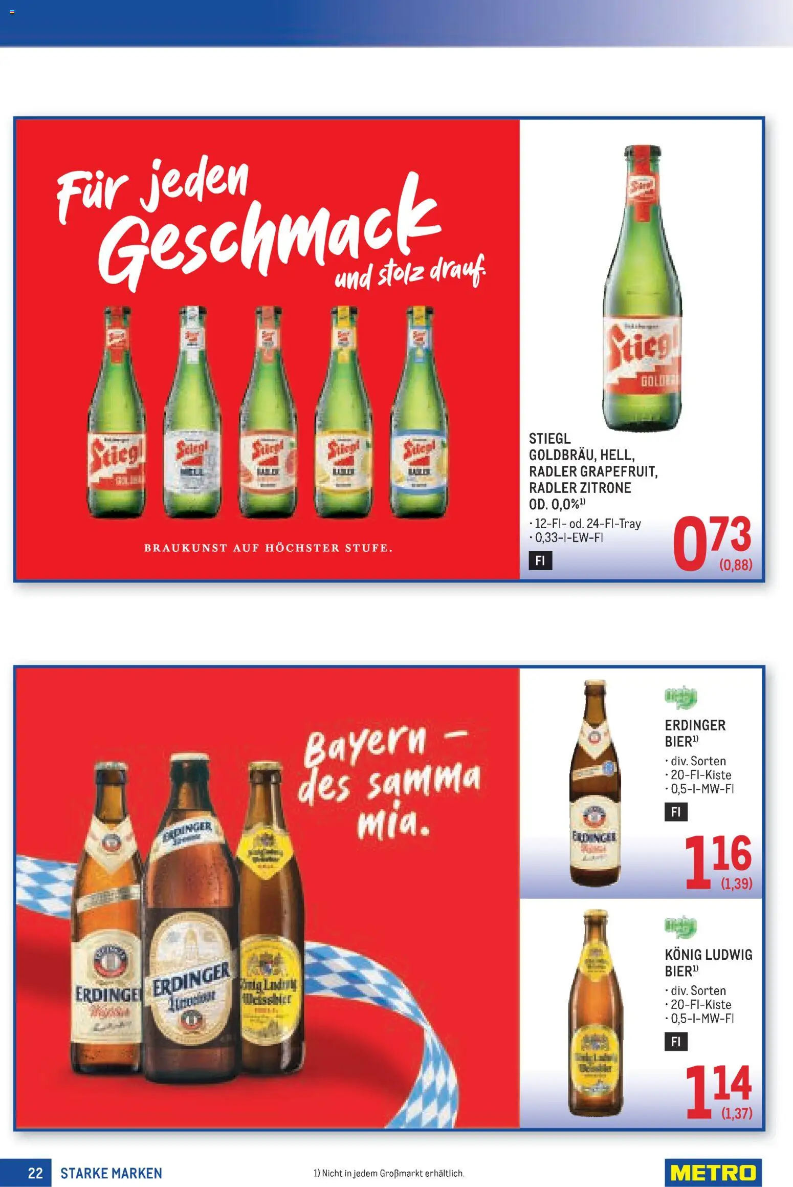 Metro angebote Starke Marken gültig ab 17.09.2026 | Seite: 22 | Produkte: Zitrone, Radler