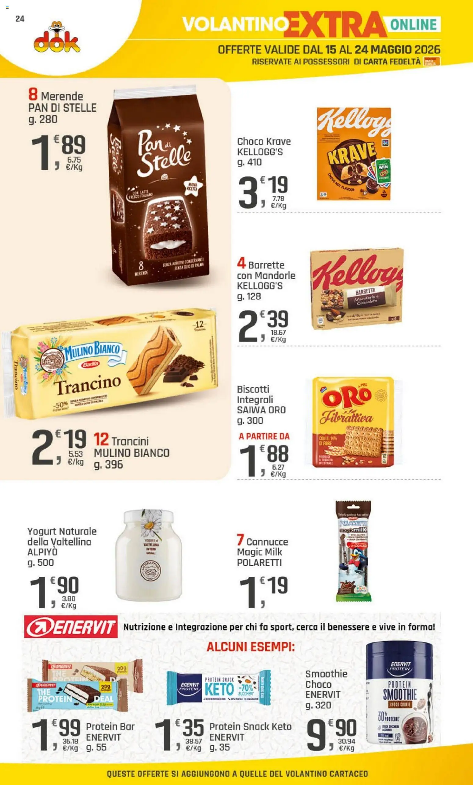 Volantino DOK del 15.05.2026 | Pagina: 24 | Prodotti: Yogurt, Cioccolato, Latte, Barretta