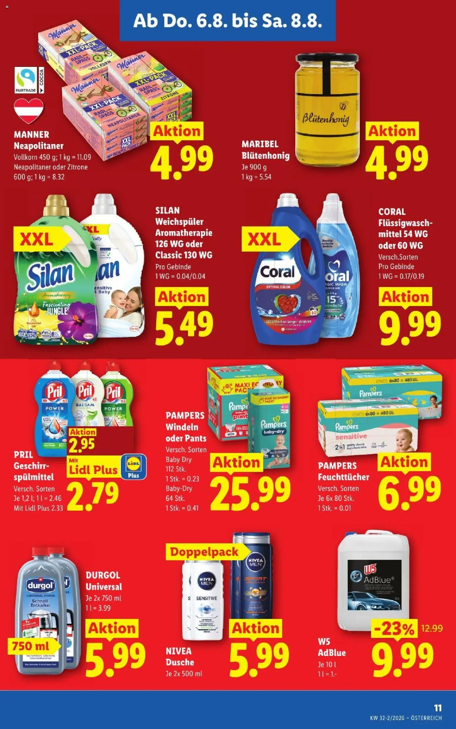 Lidl - Flugblatt gültig ab 06.08.2026 | Seite: 13 | Produkte: Zitrone, Dusche, Pampers, Weichspüler