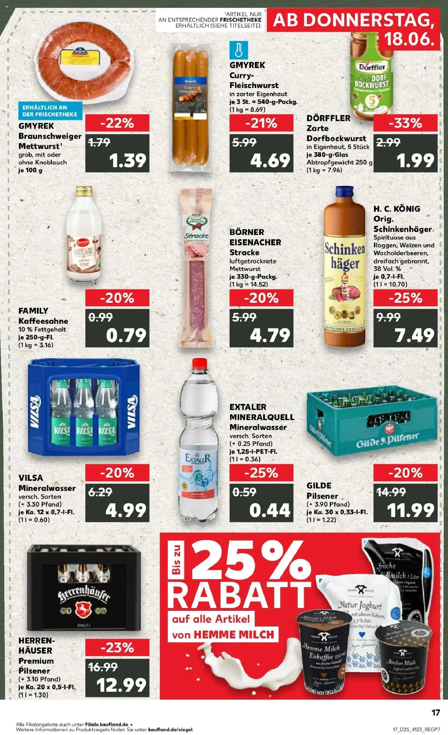 Kaufland Prospekt Celle – gültig ab 15.06.2026 | Seite: 2 | Produkte: Musli, Joghurt, Mineralwasser, Schinken