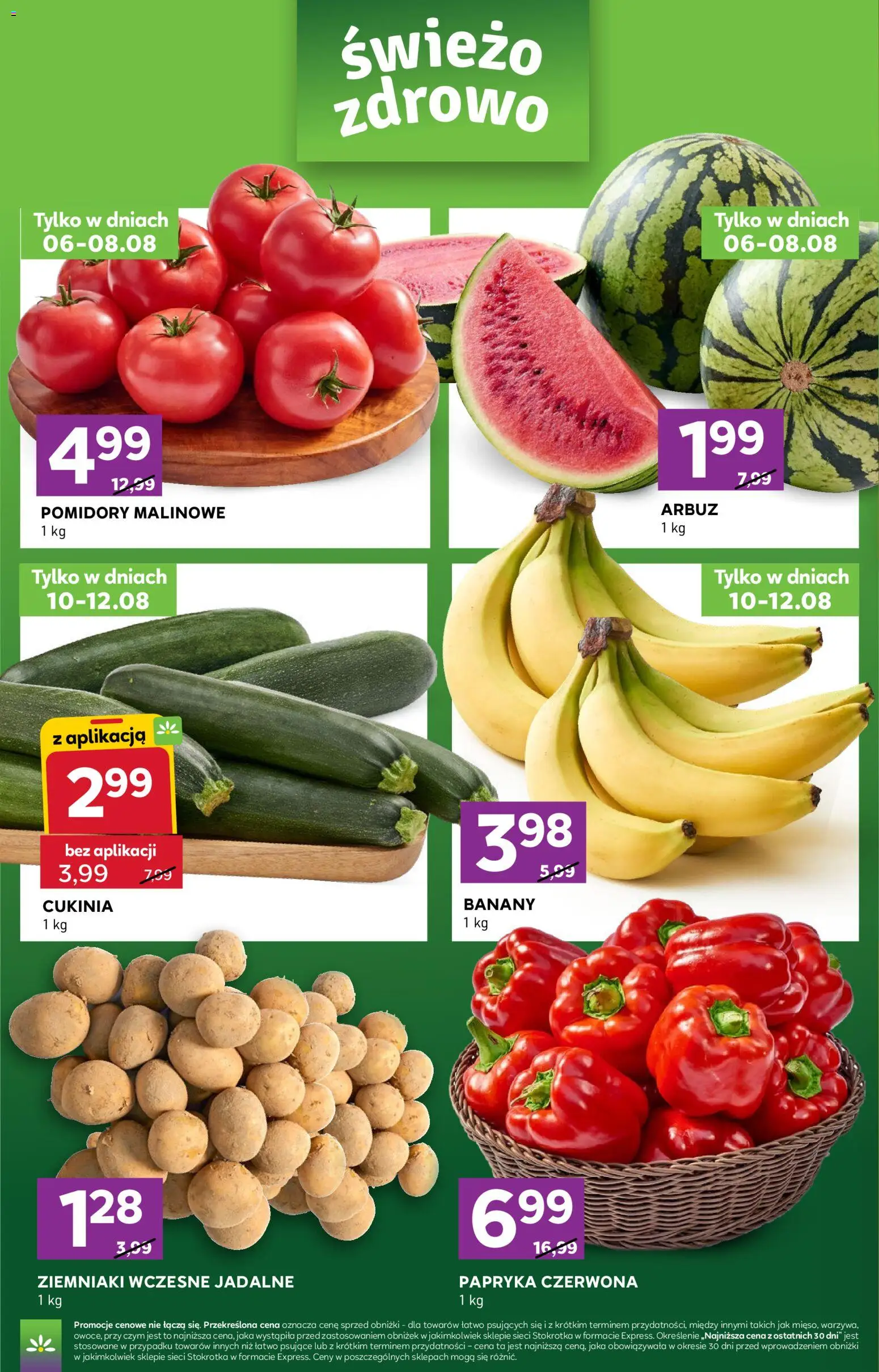 Stokrotka gazetka - Express od 06.08.2026 | Strona: 2 | Produkty: Stokrotka, Papryka, Cukinia, Papryka czerwona