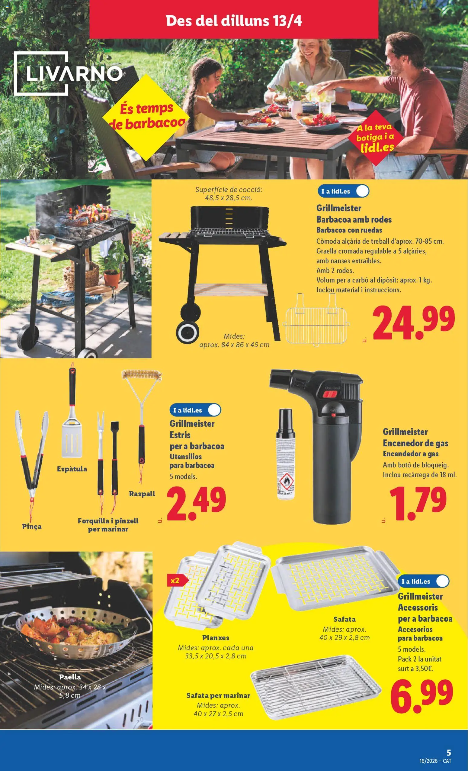 Lidl folleto de bazar │ válido desde el 13.04.2026 | Página: 11 | Productos: Pan, Barbacoa