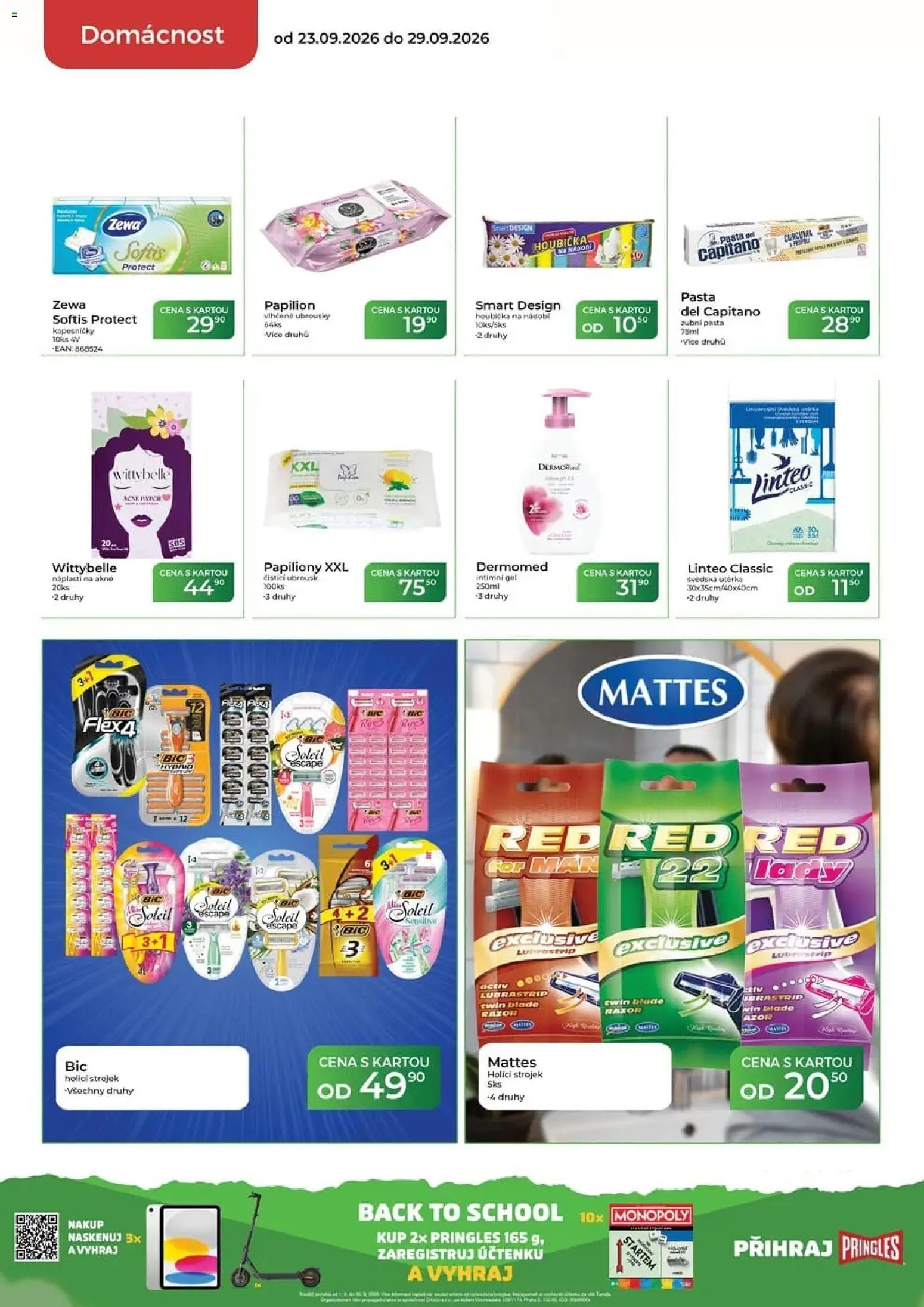 Tamda Foods leták od 23.09.2026 | Strana: 54 | Produkty: Zubní pasta, Nádobí, Ubrousky, Holicí strojek