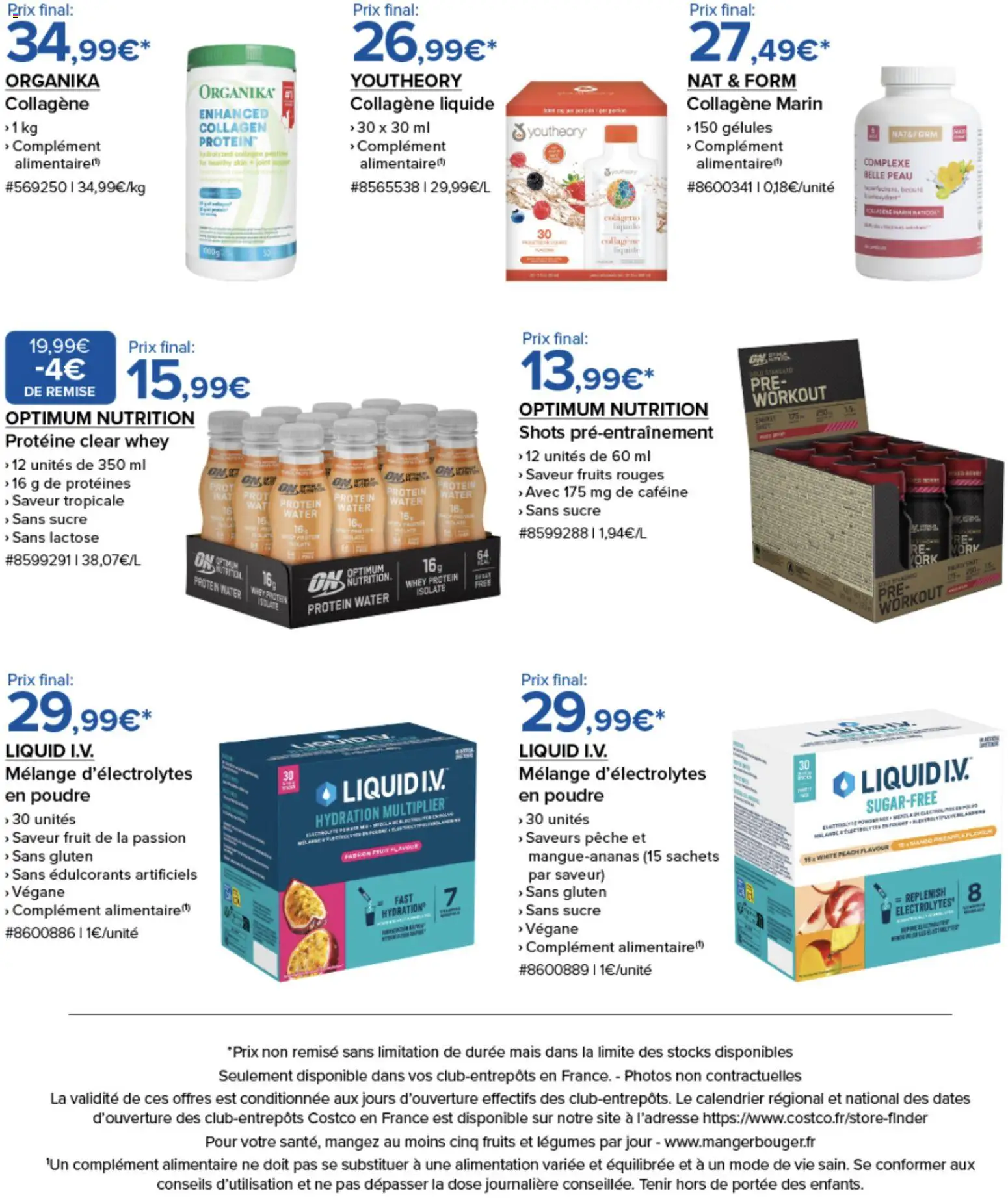 {H1} | Page: 6 | Produits: Sucre, Pêche, Calendrier, Poudre