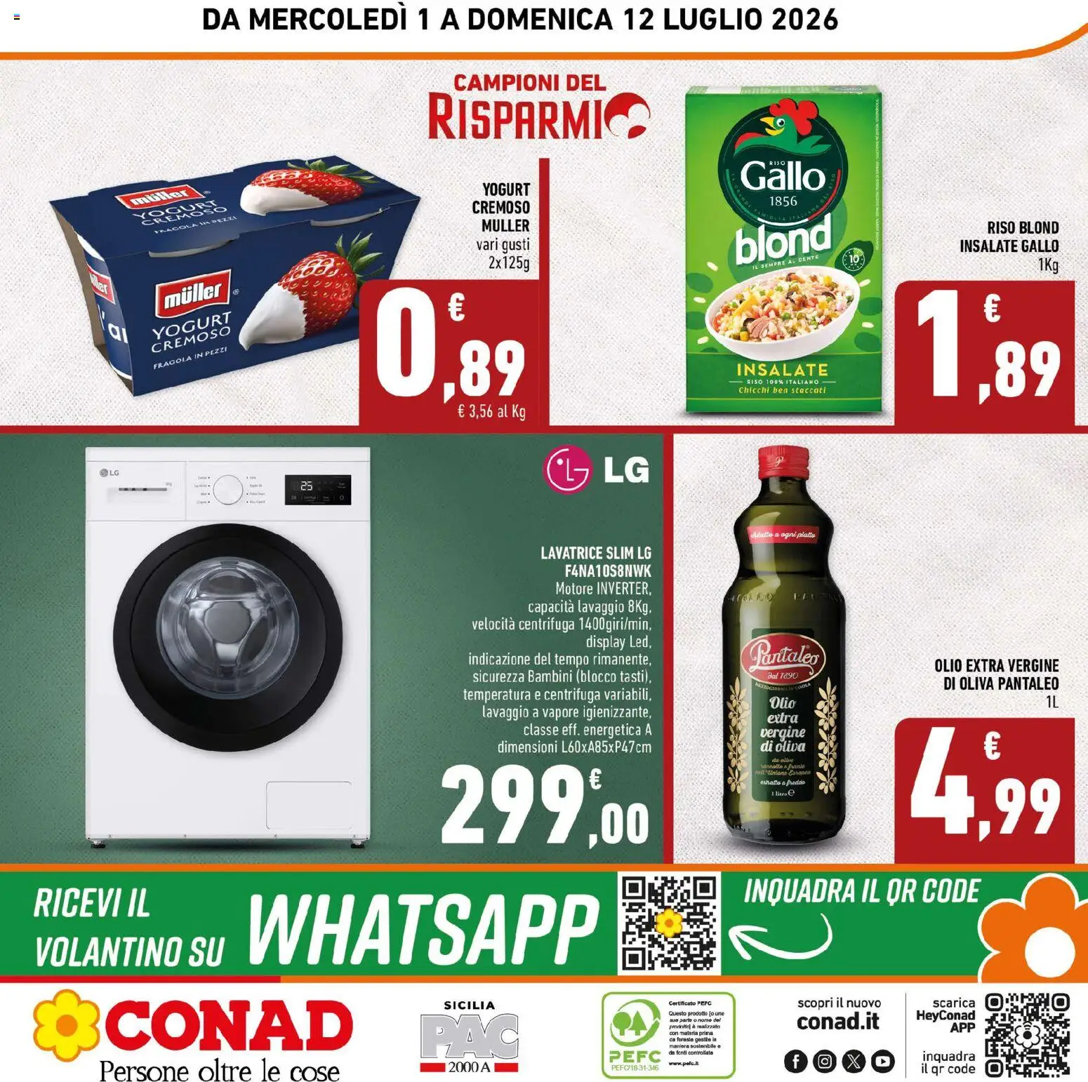 Volantino Conad del 01/07/2026 | Pagina: 32 | Prodotti: Yogurt, Riso, Centrifuga, Olio extra vergine