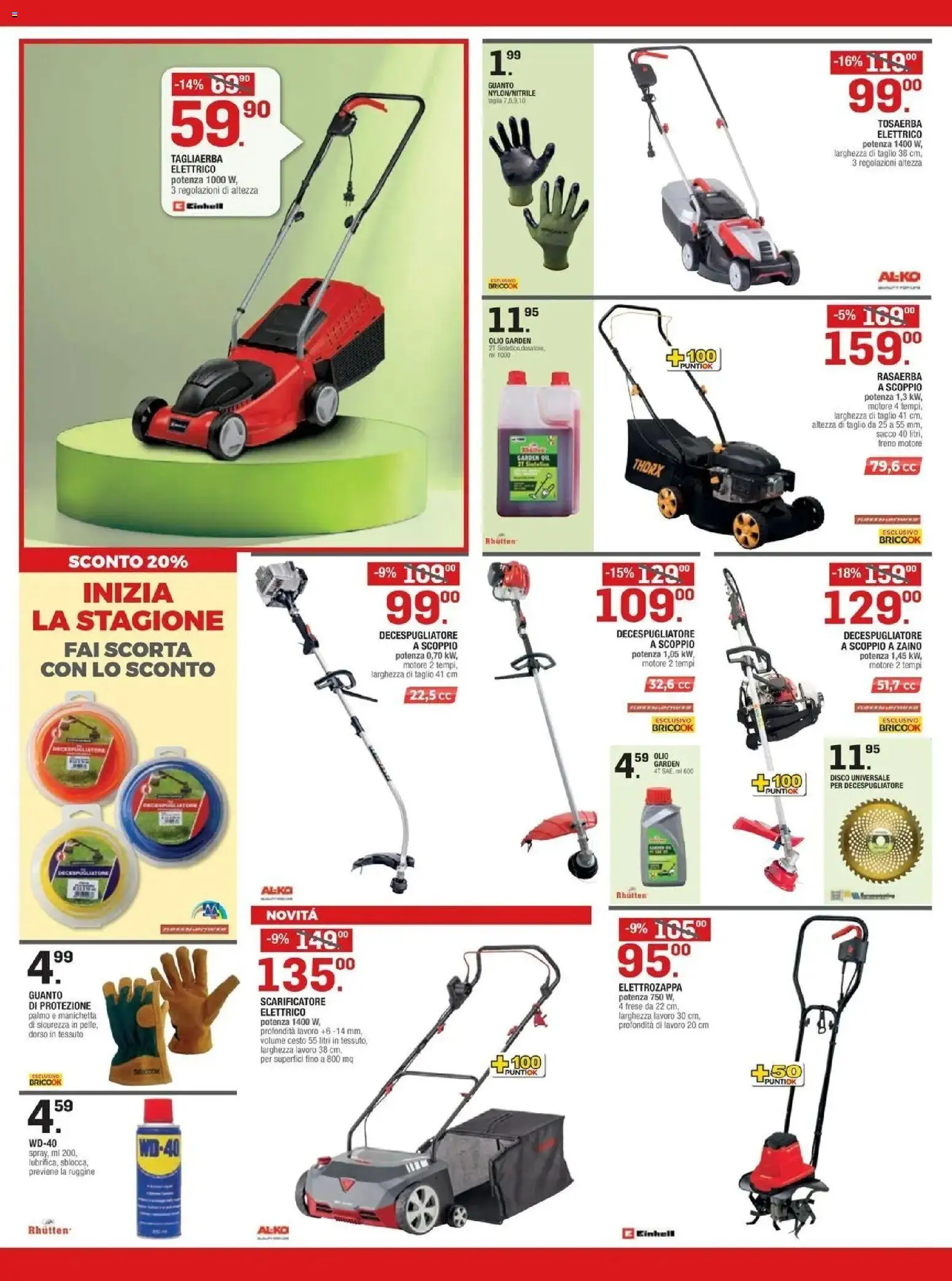 Volantino Brico OK del 04.03.2026 | Pagina: 2 | Prodotti: Olio, Rasaerba, Decespugliatore, Disco