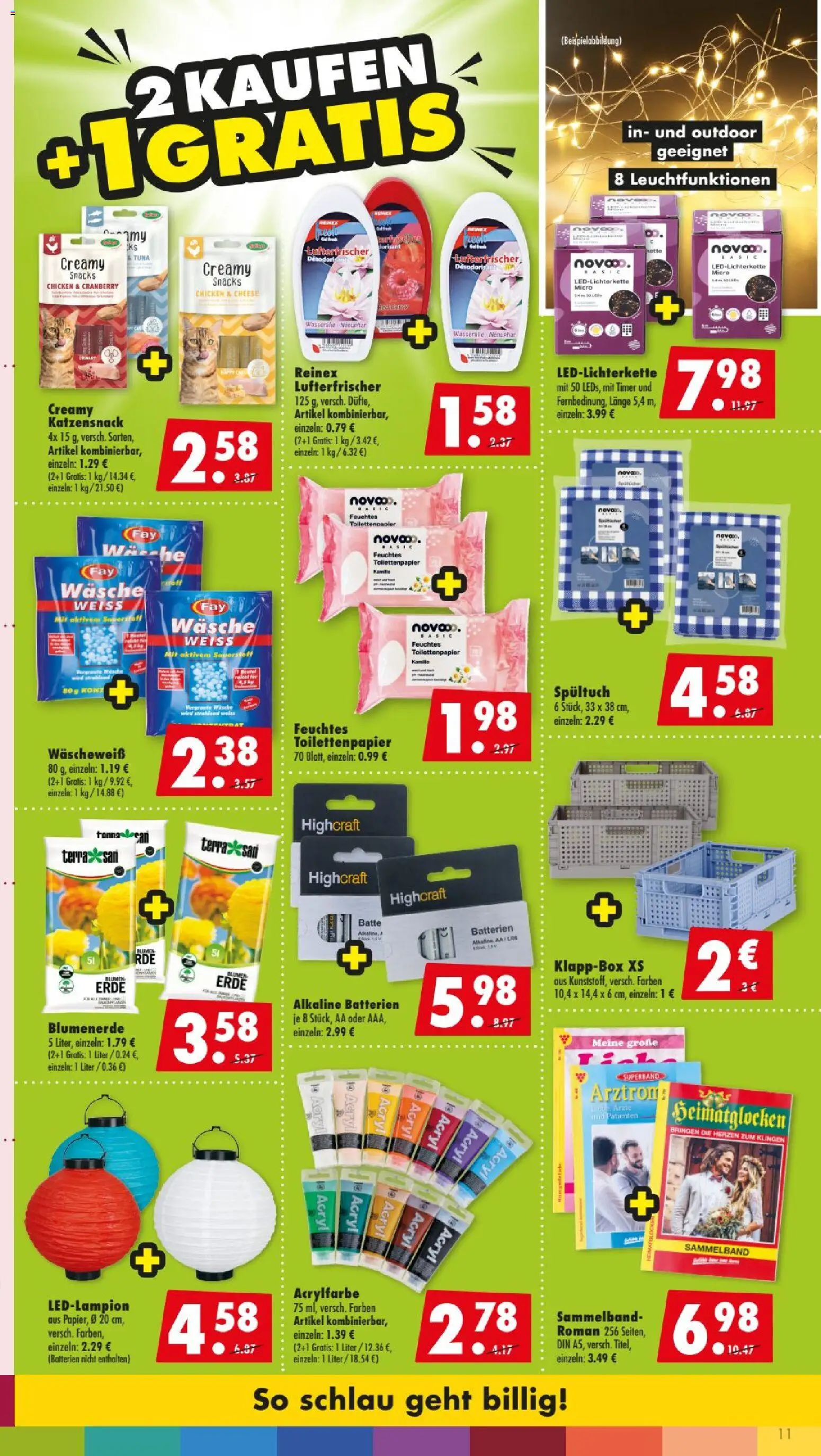 Mäc Geiz Prospekt – gültig ab 03.08.2026 | Seite: 11 | Produkte: Blumen, Blumenerde, Toilettenpapier, Feuchtes Toilettenpapier