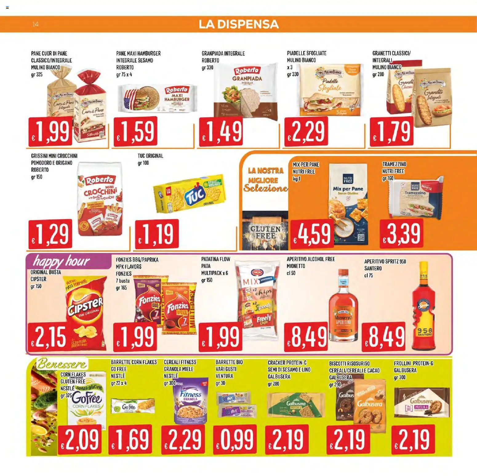 Volantino SISA del 01/10/2026 | Pagina: 14 | Prodotti: Pane, Grissini, Sesamo, Frollini