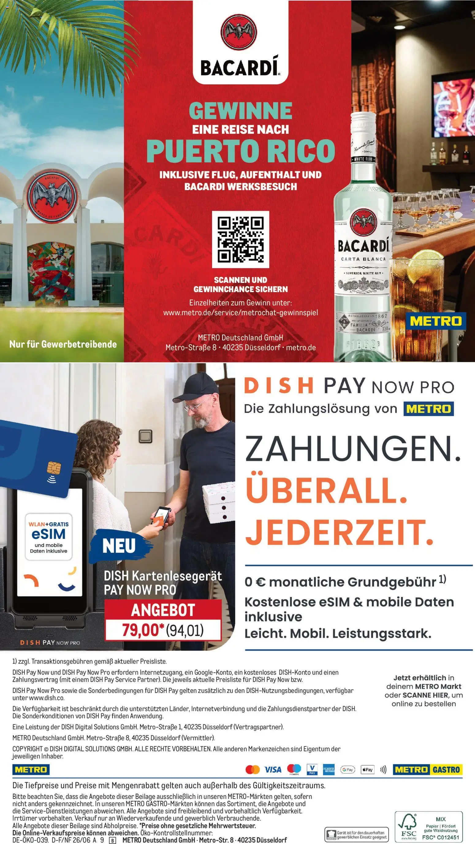 Metro Monats-Menü – gültig ab 01.11.2026 | Seite: 43 | Produkte: Bacardi, Rum