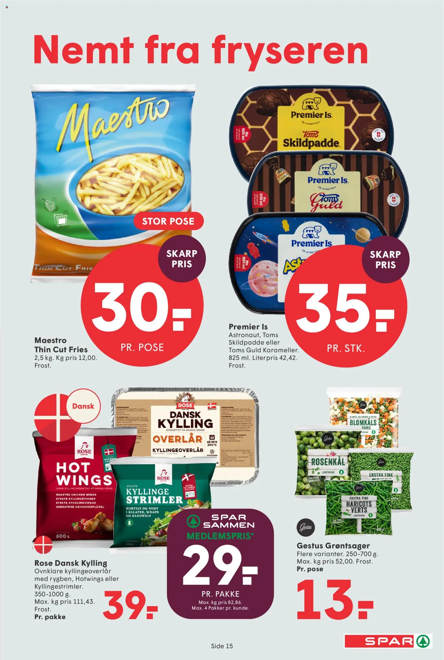 Spar tilbudsavis – gyldig fra 07/08/2026 | Side: 16 | Produkter: Rosenkål, Is