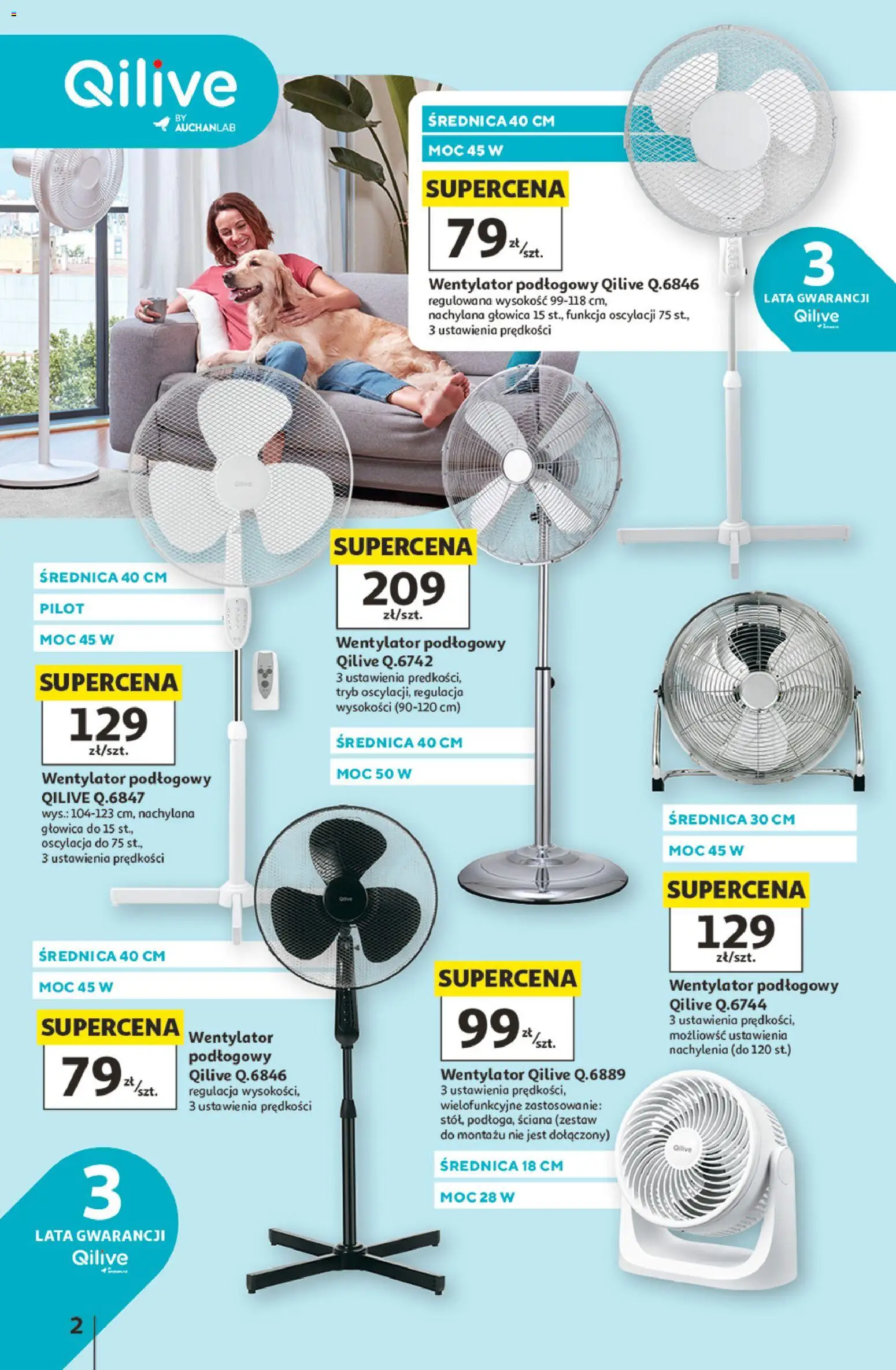 Auchan gazetka - Wentylatory Hipermarket od 21.05.2026 | Strona: 2 | Produkty: Wentylator