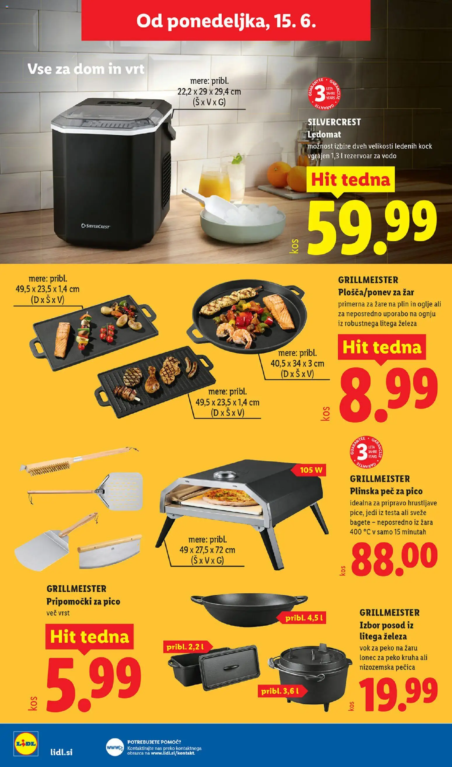 Novi Lidl katalog ponudbe – veljaven od 11.06.2026 | Stran: 62 | Izdelki: Pecica, Zar, Ledomat