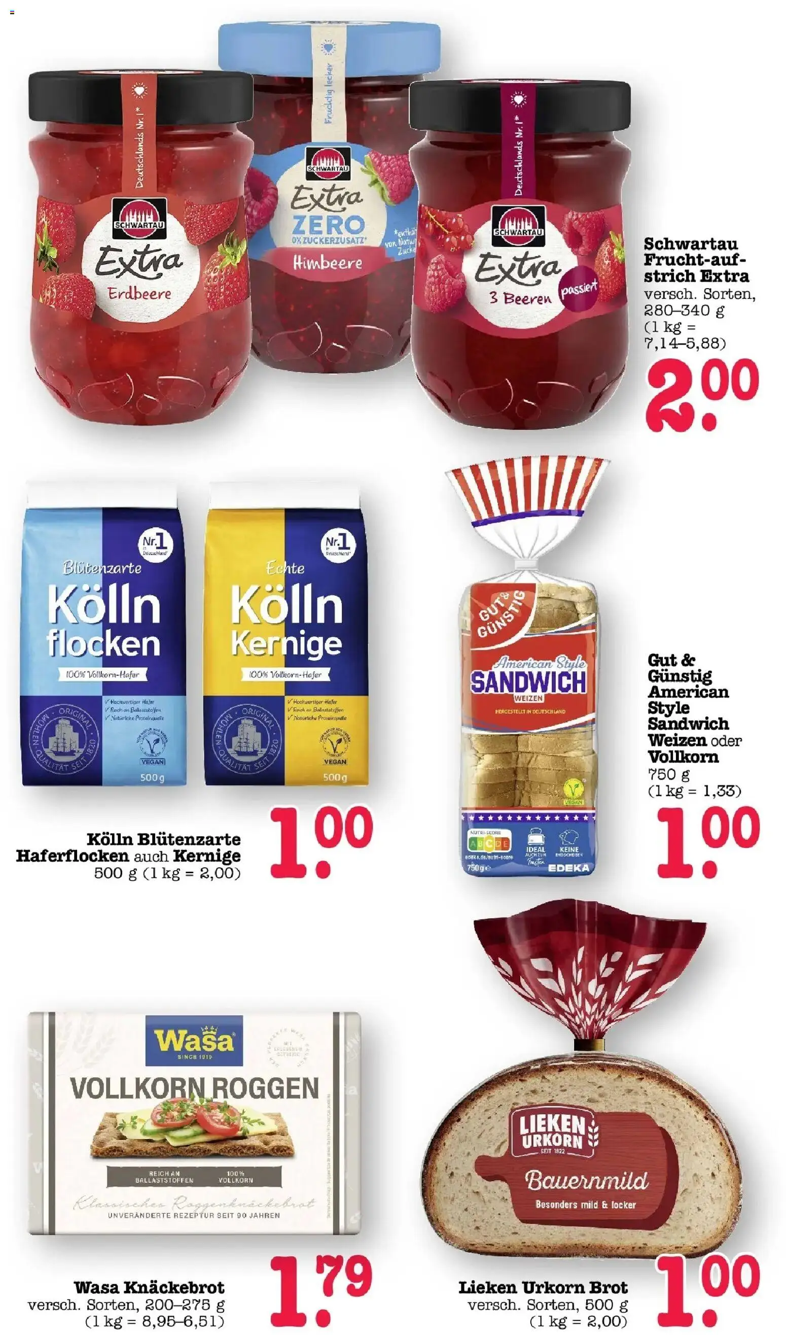 E center Prospekt Achern (ab 24.08.2026) zum Blättern | Seite: 35 | Produkte: Himbeere, Wasa knackebrot, Brot, Flocken
