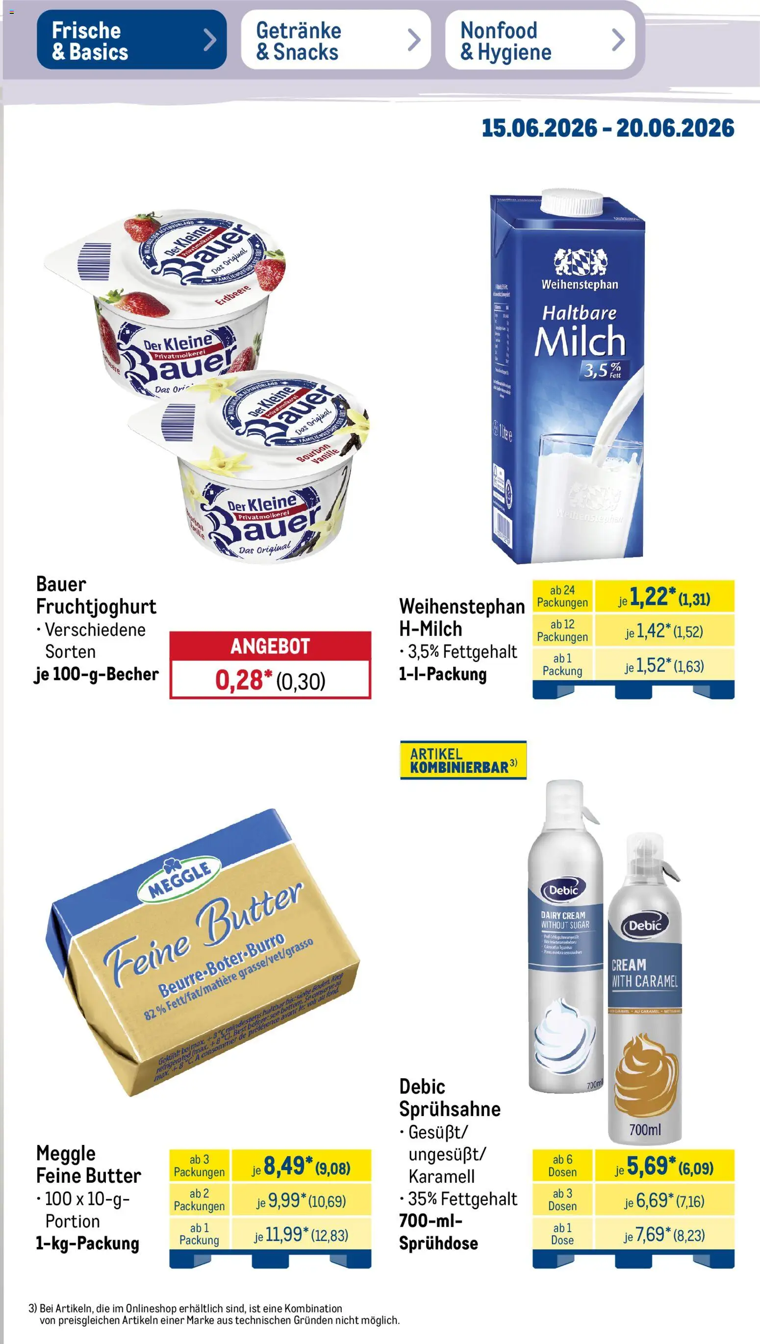 Metro Non Food & Hygiene – gültig ab 15.06.2026 | Seite: 49 | Produkte: Milch, Butter, Fruchtjoghurt, Bourbon